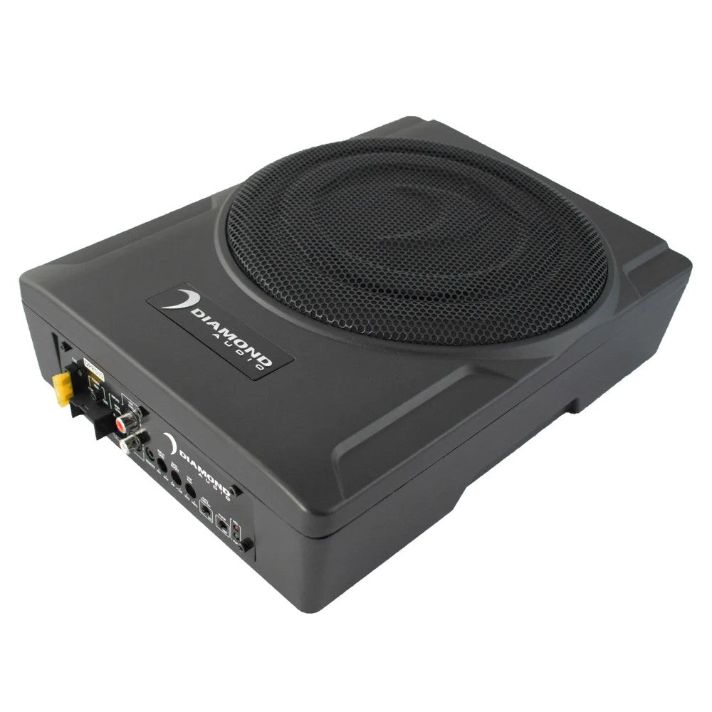 Diamond Audio DPRS10 300W MAX (150W RMS) 10-Inch Powered Active Hybrid Subwoofer with Vented Enclosure & Passive Radiator - Perfect for Car Audio Systems, Home Theater, and Bass Enhancement