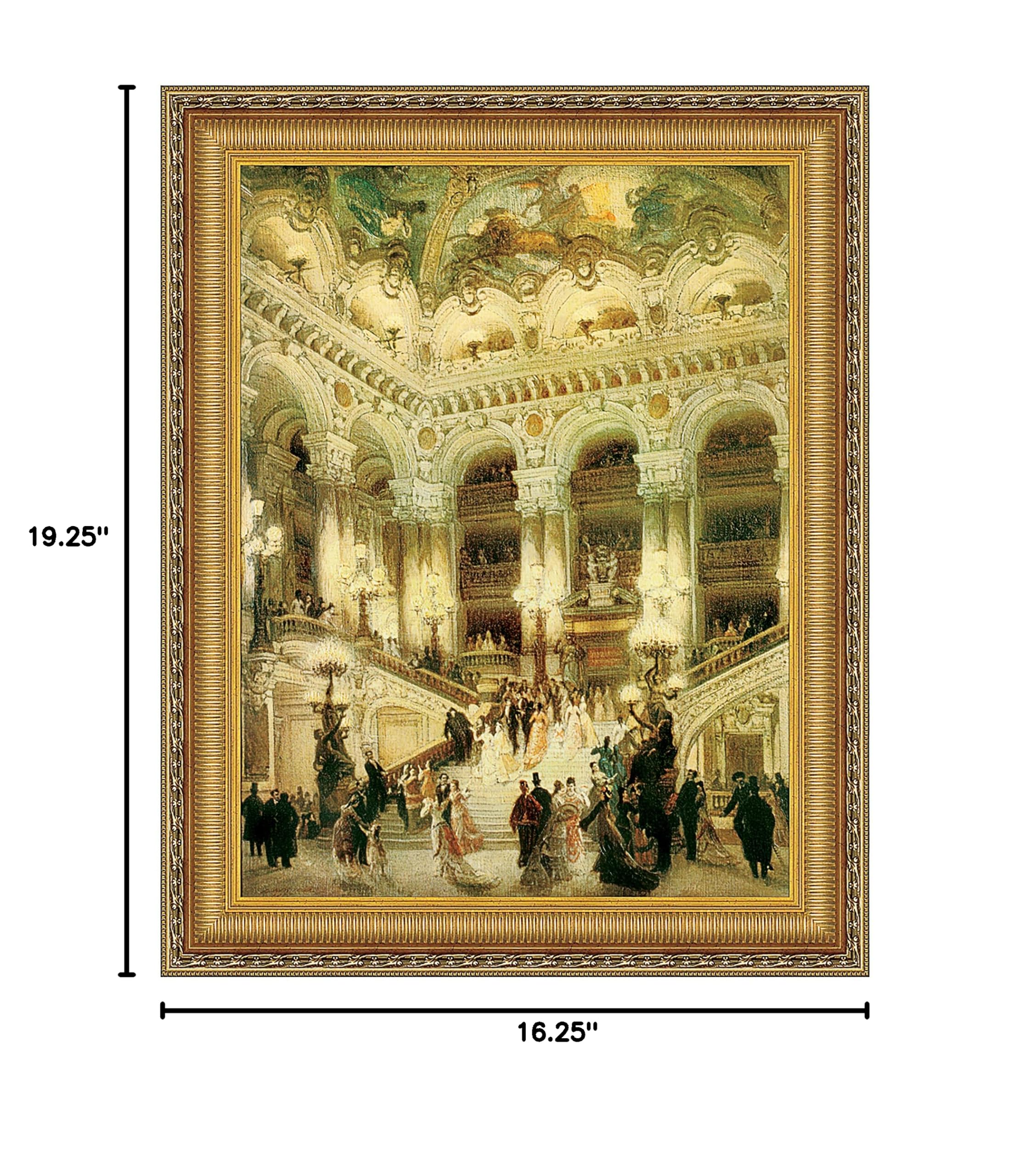 Design Toscano Le Couloir de l'Opera Canvas Replica Painting - Small Wall Art for Home & Office Decor | Opera House Inspired Fine Art Print