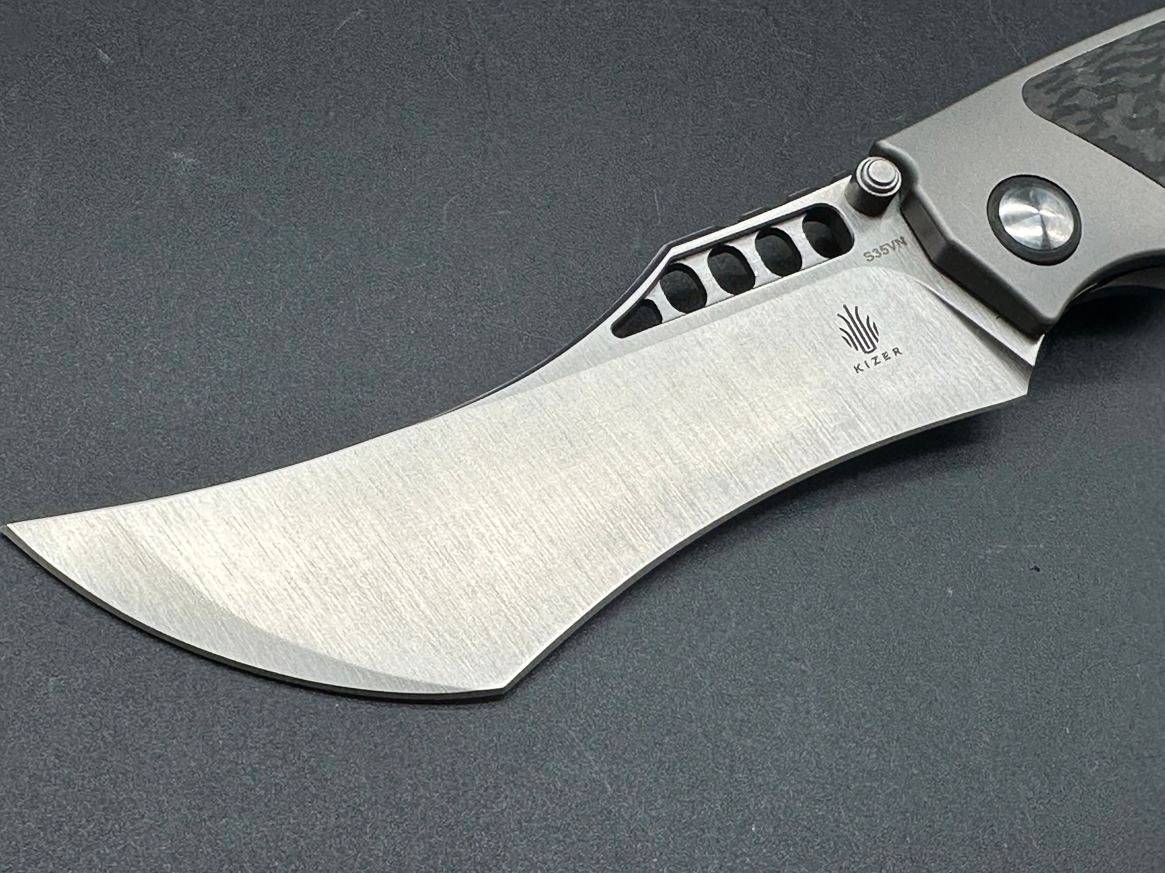 KIZER James Lowe Huntsmen Folding Pocket Knife - Premium EDC Tactical Knife for Camping, Hiking, and Outdoor Survival Gear