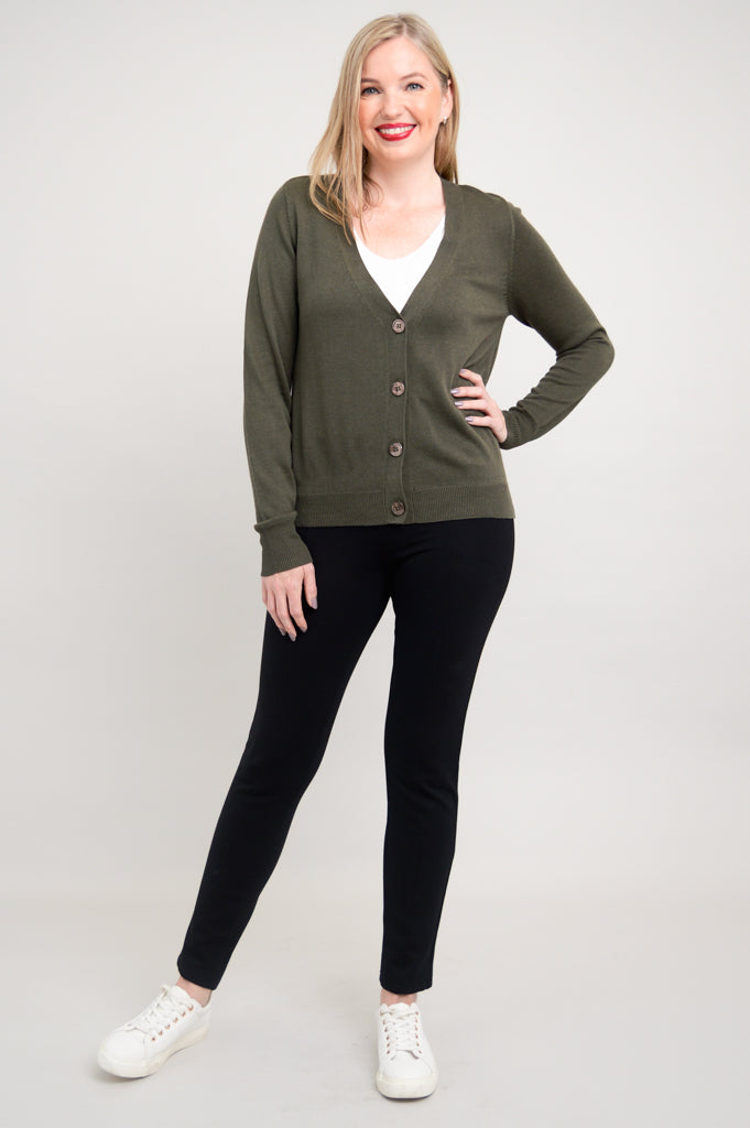 Jessica Women's Bamboo Cotton Sweater - Soft & Comfortable Khaki Pullover for Casual Wear & Layering