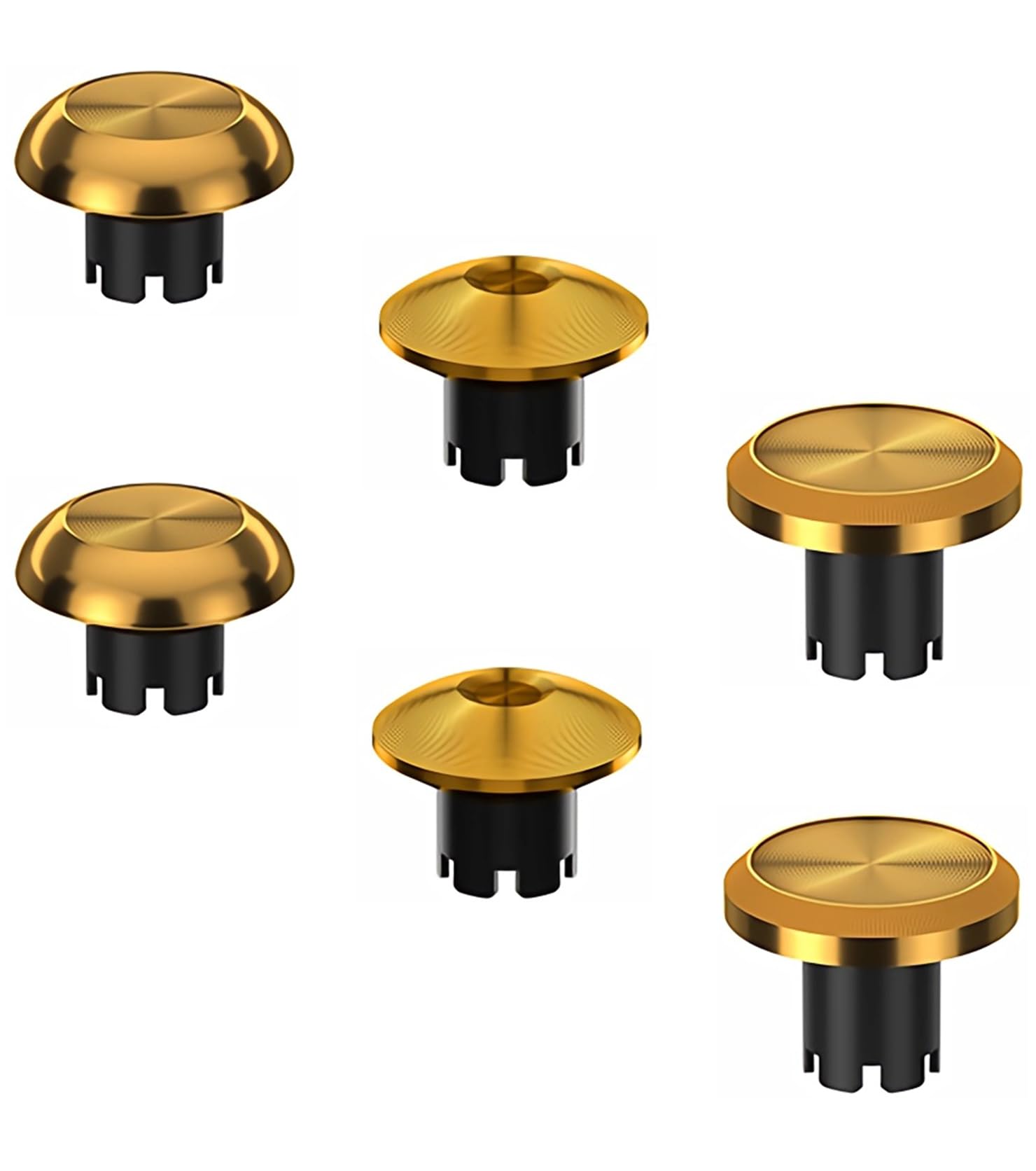 Premium Metal Thumbsticks for PS5 Edge Controller - 6-in-1 Replacement Analog Joysticks, Gold Gaming Accessories for Enhanced Grip & Precision | Perfect for Competitive Gaming & Long Play Sessions