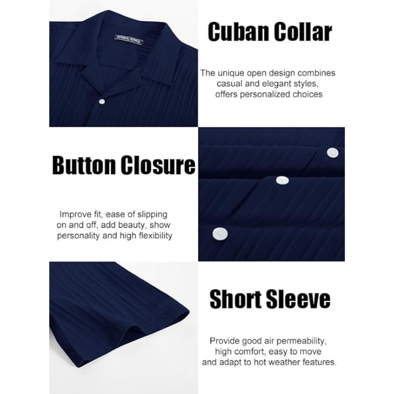 Royalica Textured Men's Casual Shirt - Stylish Half Sleeve Plain Shirt for Men | Perfect for Office, Dating & Weekend Outfits