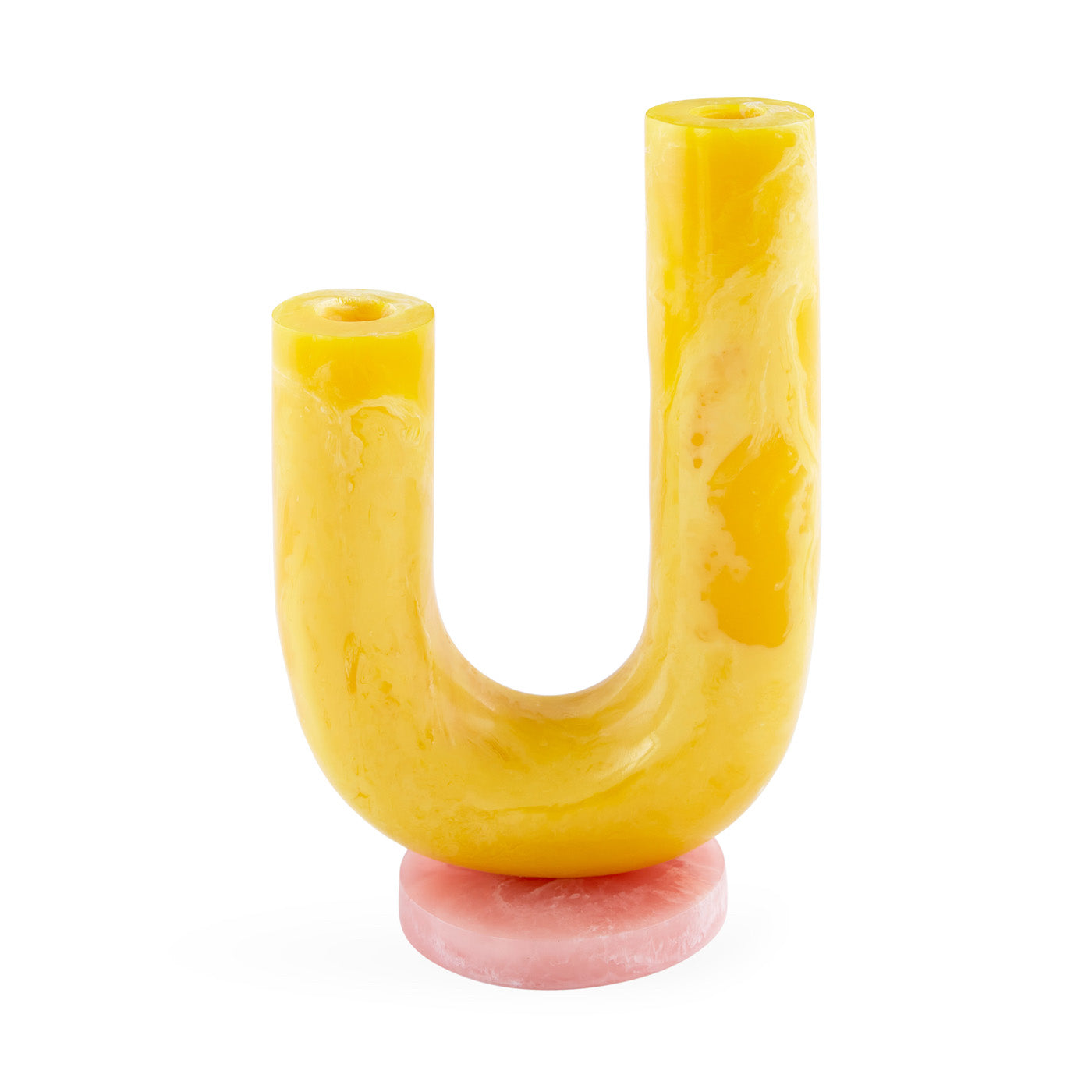 Como Double Tube Vase - Modern Glass Flower Vase for Home Decor, Wedding Centerpieces & Office Desk Decorations