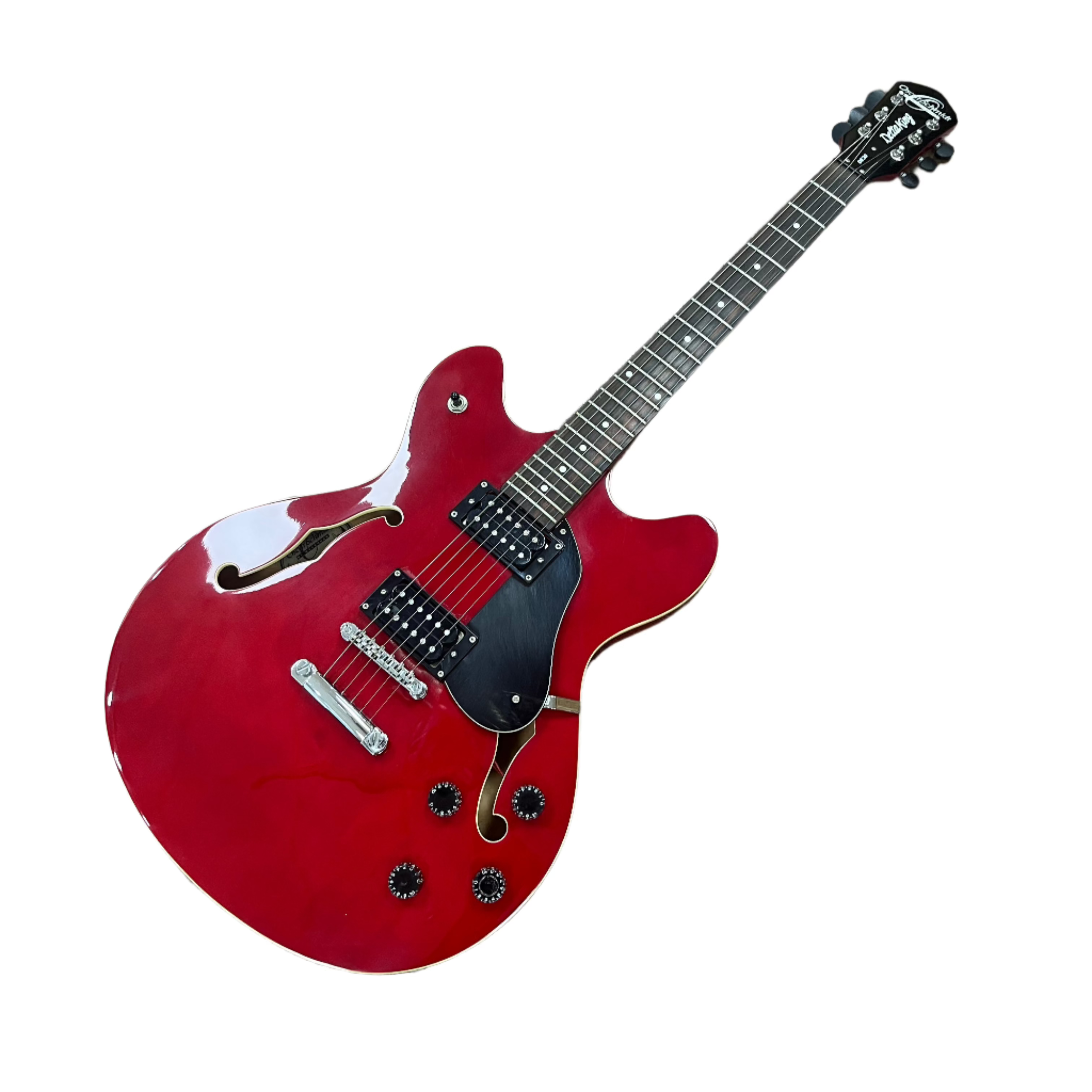 Oscar Schmidt Delta King OE30 Hollow Body Electric Guitar - Vintage Style for Blues & Jazz - Perfect for Stage & Studio Performances