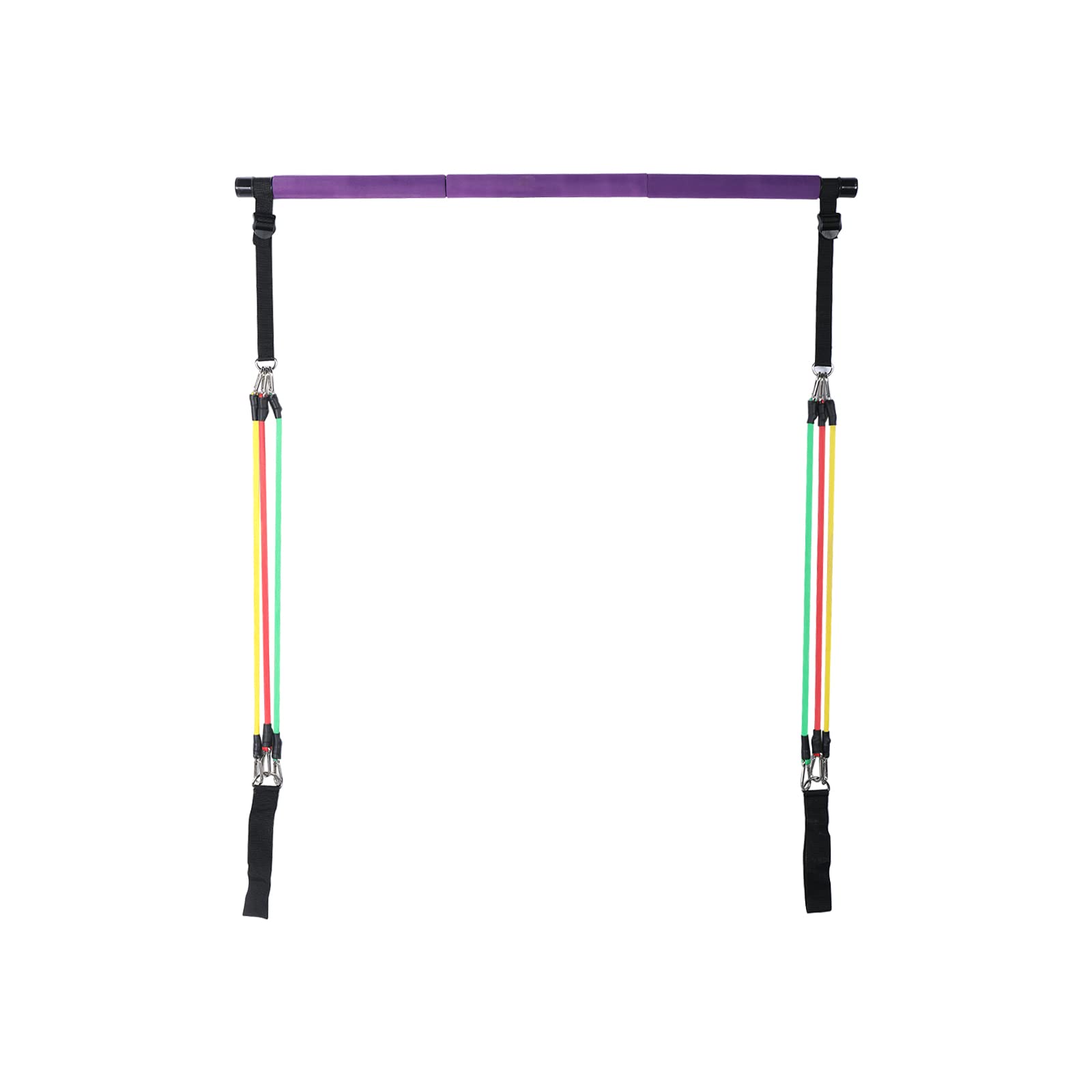 Yaegoo Pilates Bar Kit with Resistance Bands - Portable Home Gym Equipment for Men & Women - Stretching, Twisting, Sit-Up Exercises - Perfect for Yoga, Pilates, Home Workouts & Fitness Training