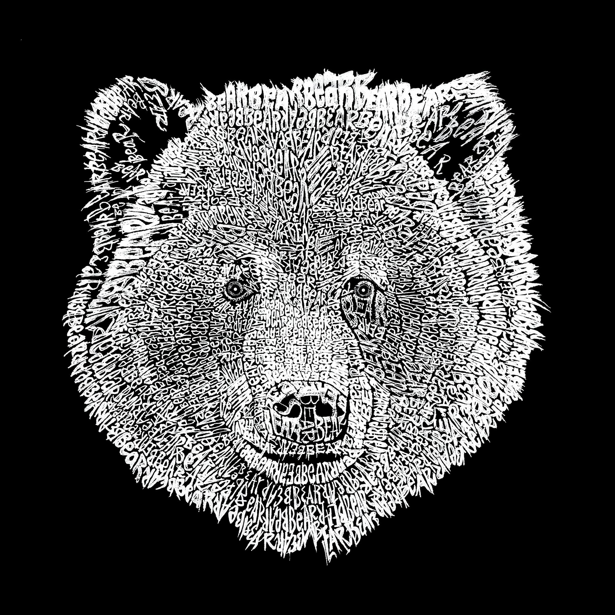 LA POP ART Women's Bear Face Graphic Hoodie - Soft Cotton Pullover Sweatshirt with Hood for Casual Wear, Street Style & Lounge Comfort