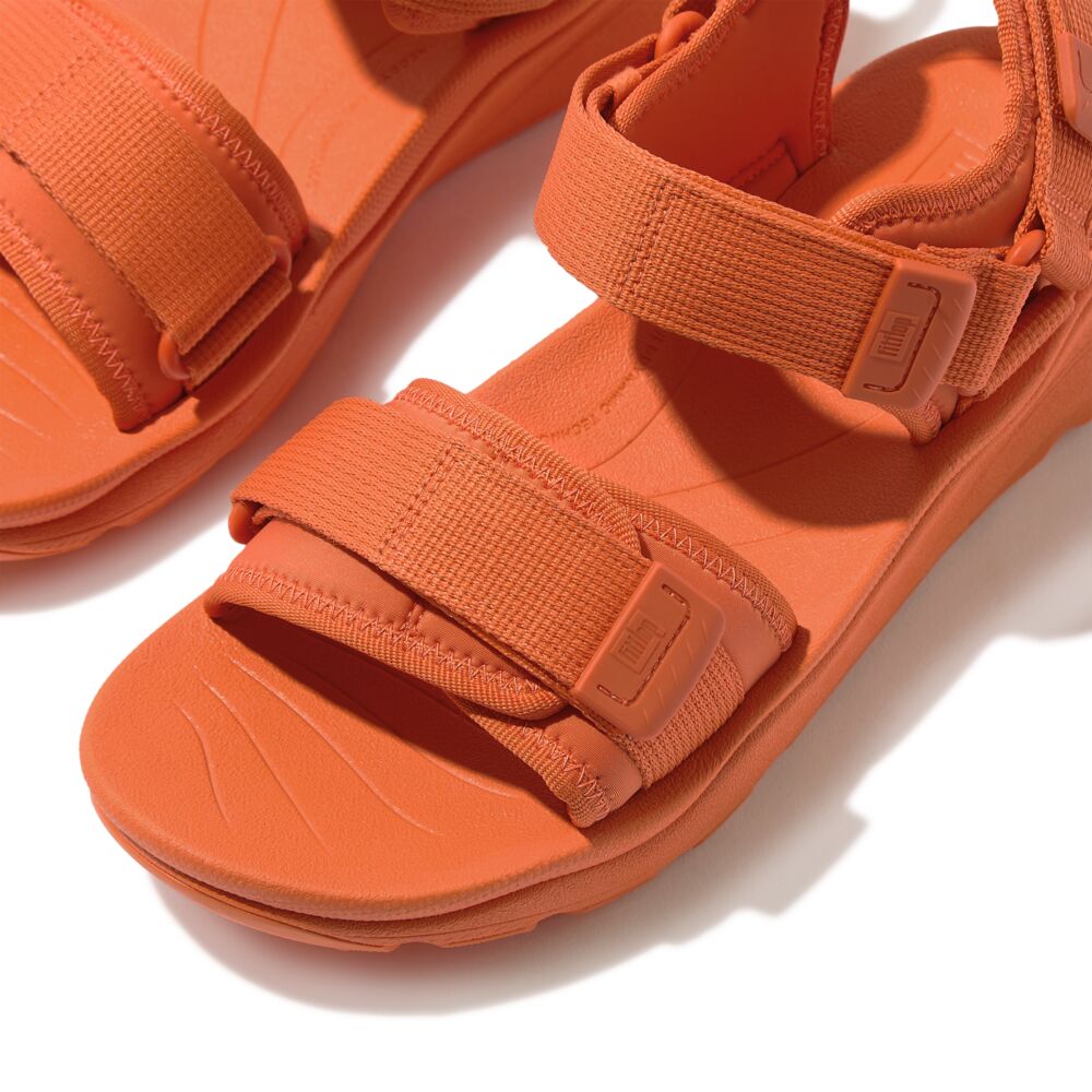 FitFlop Neo D Hyker Sandals for Women - Comfortable Walking & Hiking Shoes - Lightweight & Supportive Footwear - Perfect for Travel, Outdoor Adventures & Casual Wear (Satsuma)