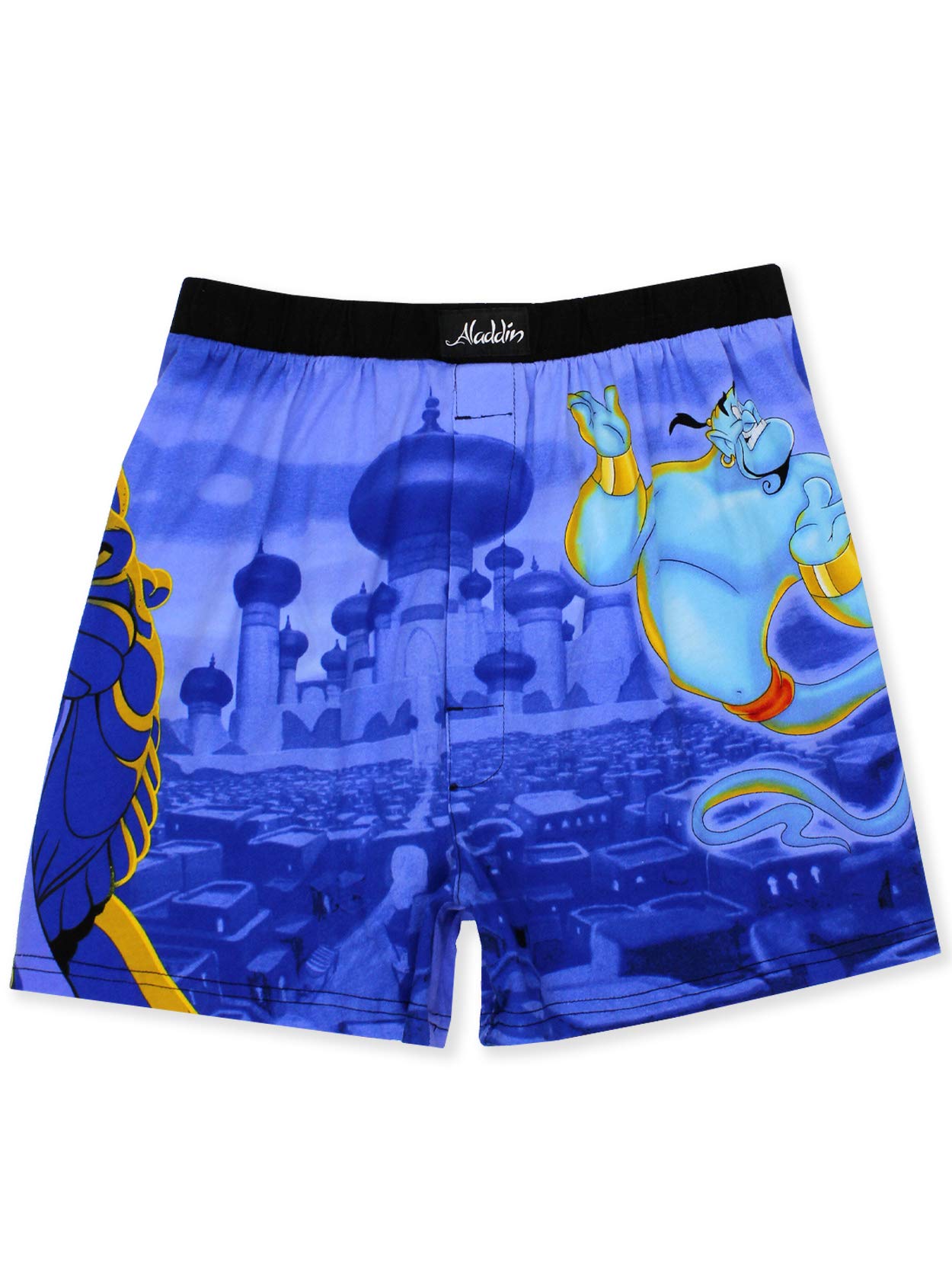 Disney Aladdin Genie & Jafar Men's Boxer Briefs - Soft Lounge Shorts for Sleep, Relaxation & Cosplay | Officially Licensed Cotton Underwear