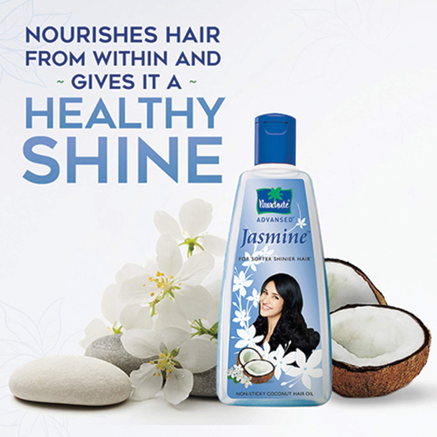 Parachute Advanced Jasmine Coconut Hair Oil - 300ml (Pack of 3) | Nourishing & Strengthening Hair Treatment for Dry, Damaged Hair | Perfect for Daily Hair Care & Scalp Massage