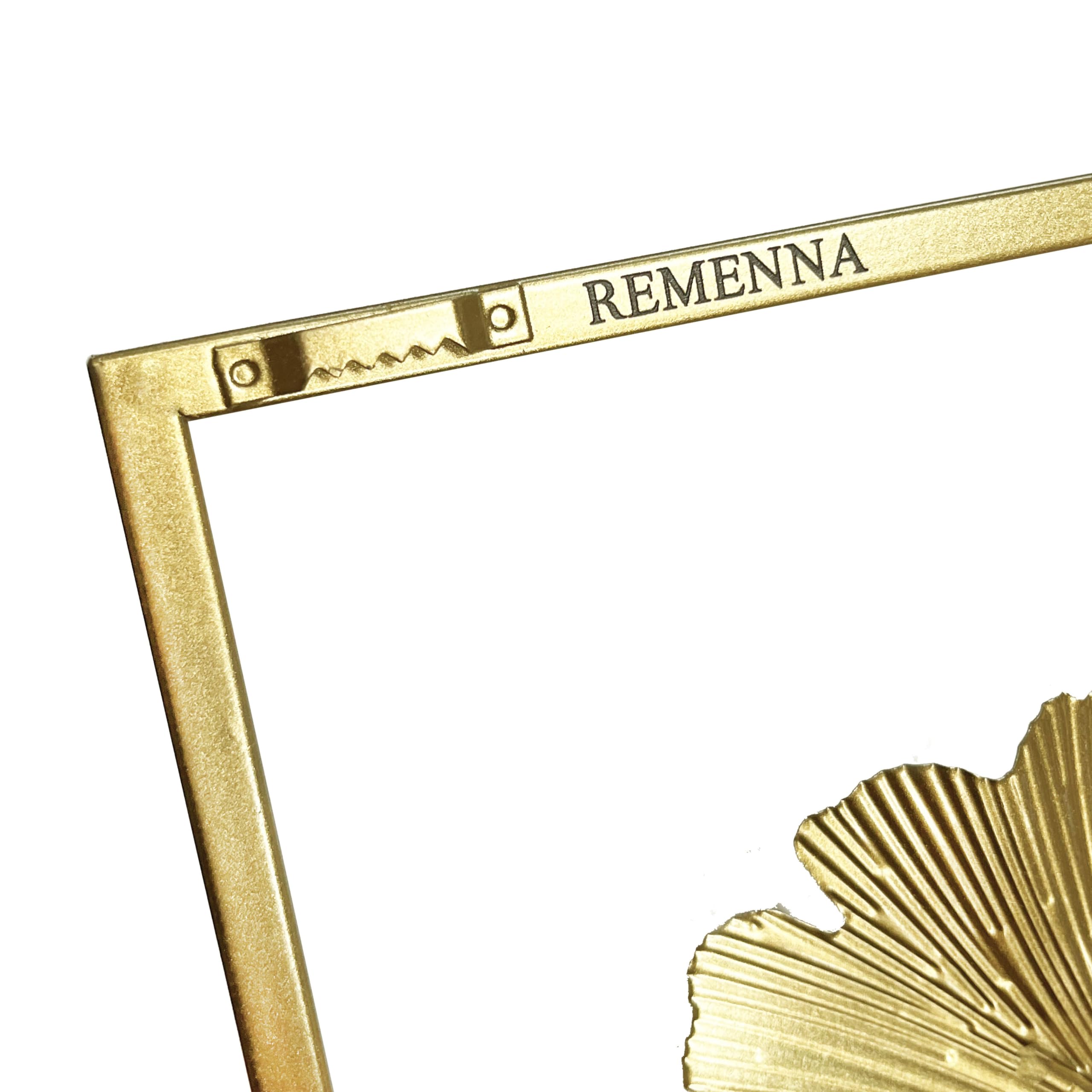 Remenna 3-Pack Gold Metal Tree Leaf Wall Art with Frame - Modern Home Decor for Living Room, Bedroom, Office & Bathroom | Perfect for Housewarming Gifts & Interior Design