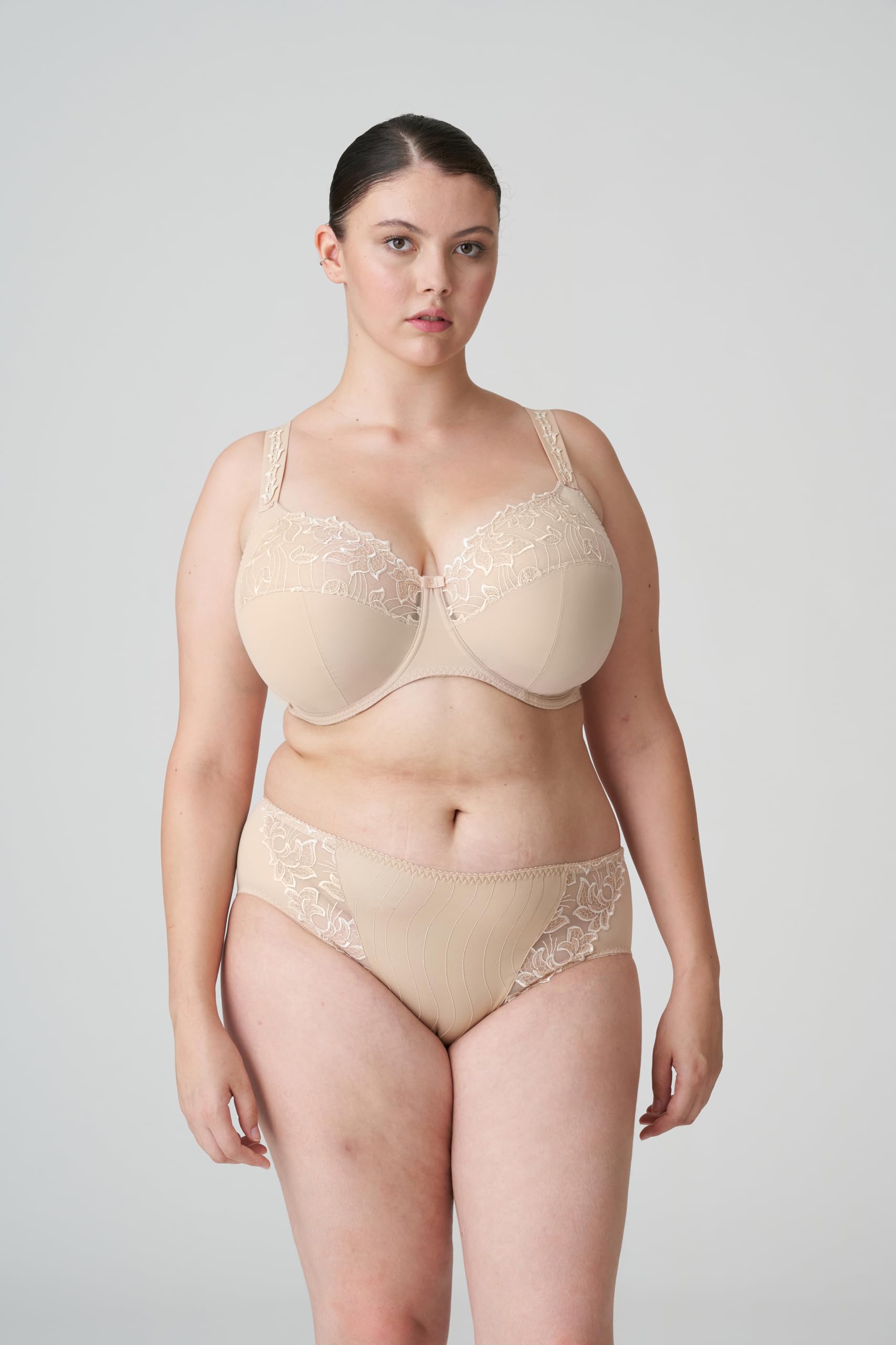PrimaDonna Deauville Side Support Bra 32J - Full Coverage Lingerie for Large Bust in Cafe Beige | Perfect for Everyday Comfort & Special Occasions