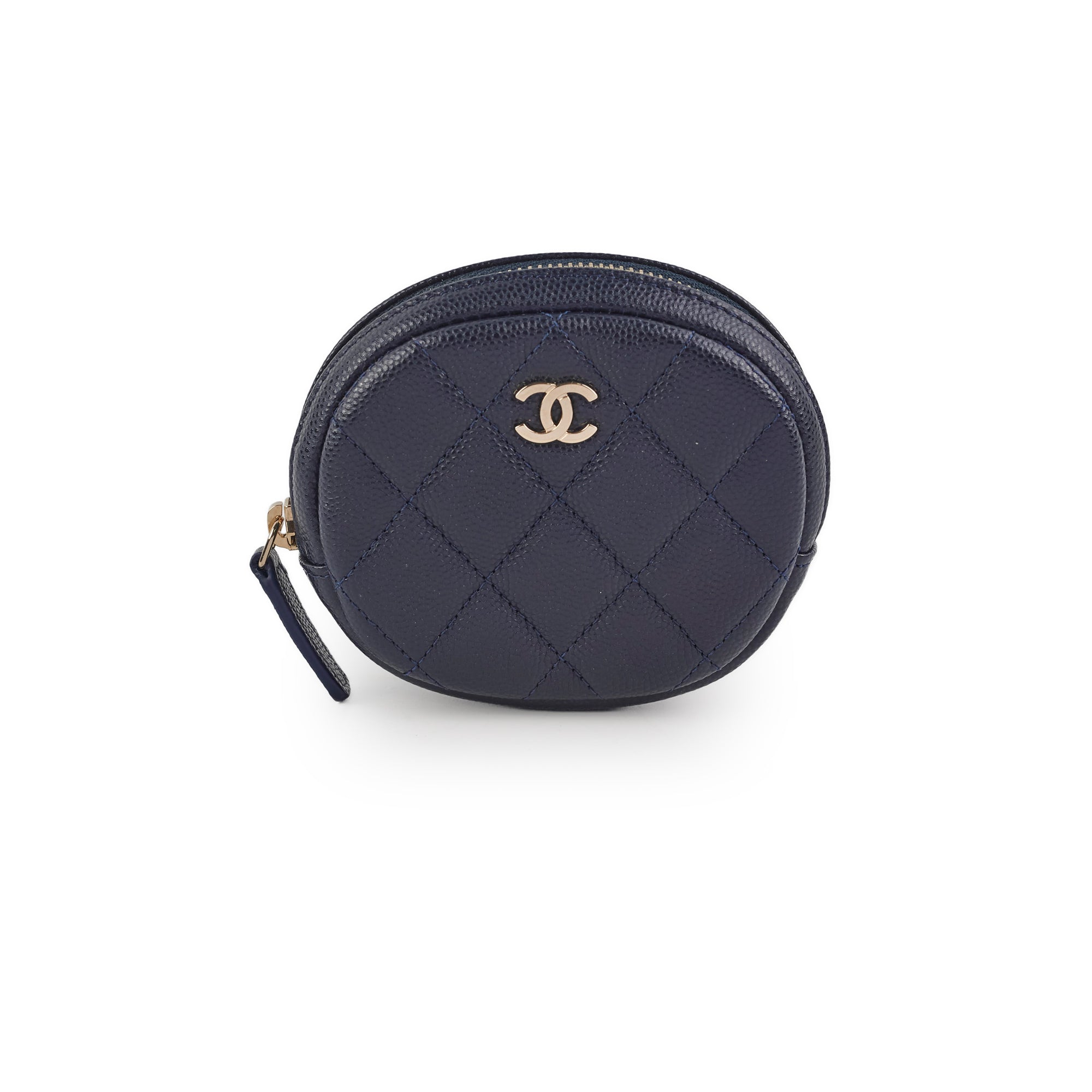 Chanel Caviar Leather Coin Purse - Navy Blue Luxury Wallet for Women | Perfect for Everyday Use, Travel & Gift Giving