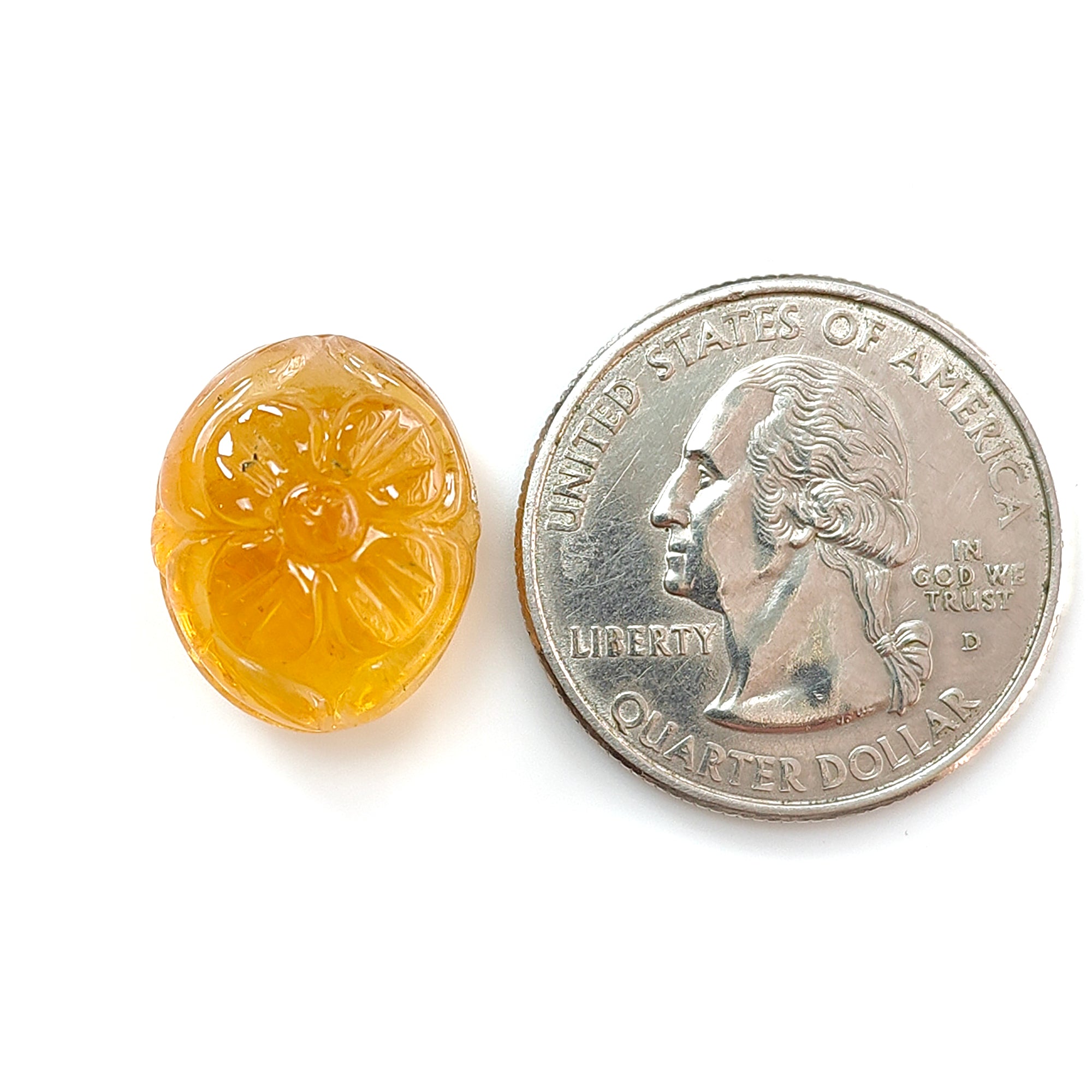 Natural Citrine & Amethyst Quartz Gemstone Carving - Untreated Oval Shape Handcrafted Jewelry Stone for Necklace, Ring & Spiritual Healing (1pc)