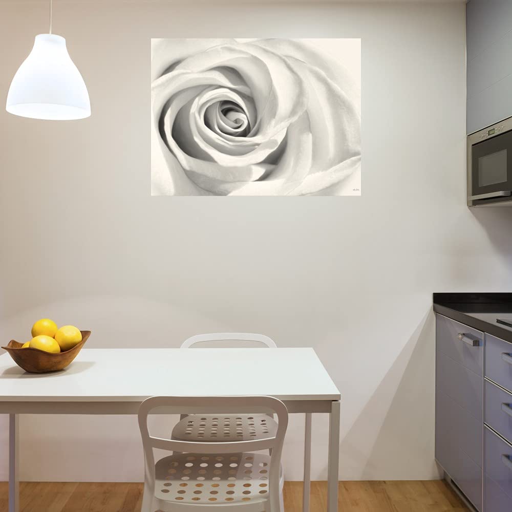 Lori Deiter Fine Art Canvas Rose II Wall Decor - 32x24 Inches - Ready to Hang Floral Painting for Living Room, Bedroom, Office - Perfect for Home, Hotel & Restaurant Decor