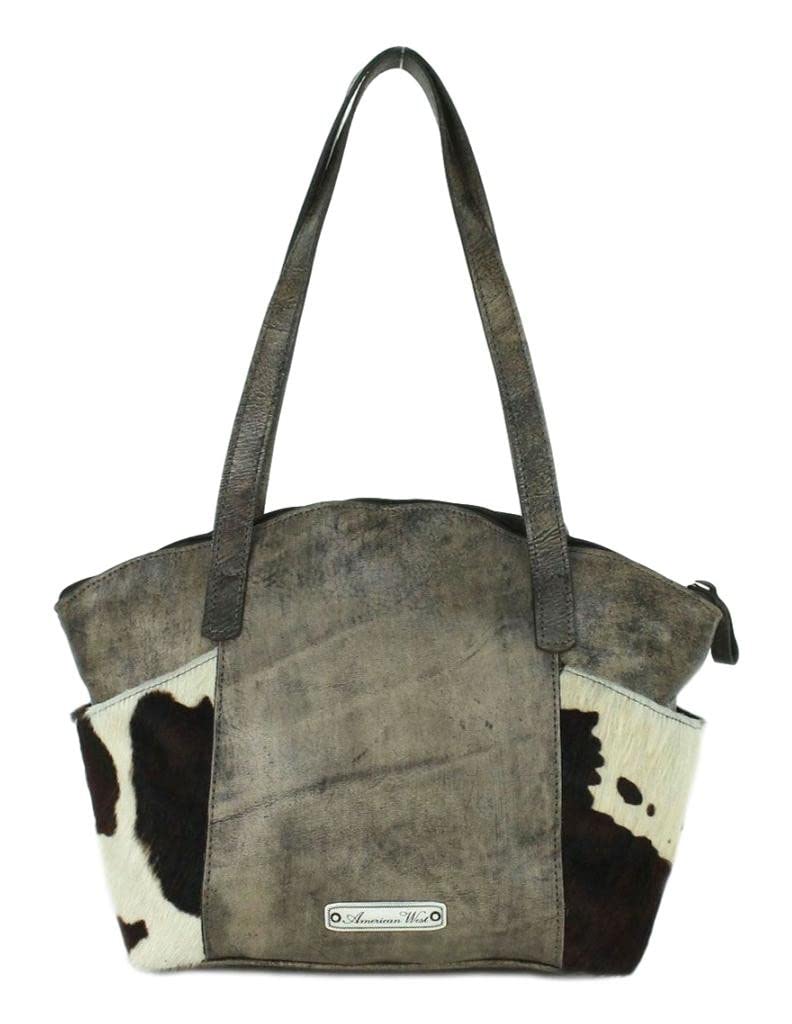 Pendleton Pony Leather Bucket Tote Bag for Women - Charcoal Brown (4383263) | Western Style Handbag for Work, Travel & Everyday Use