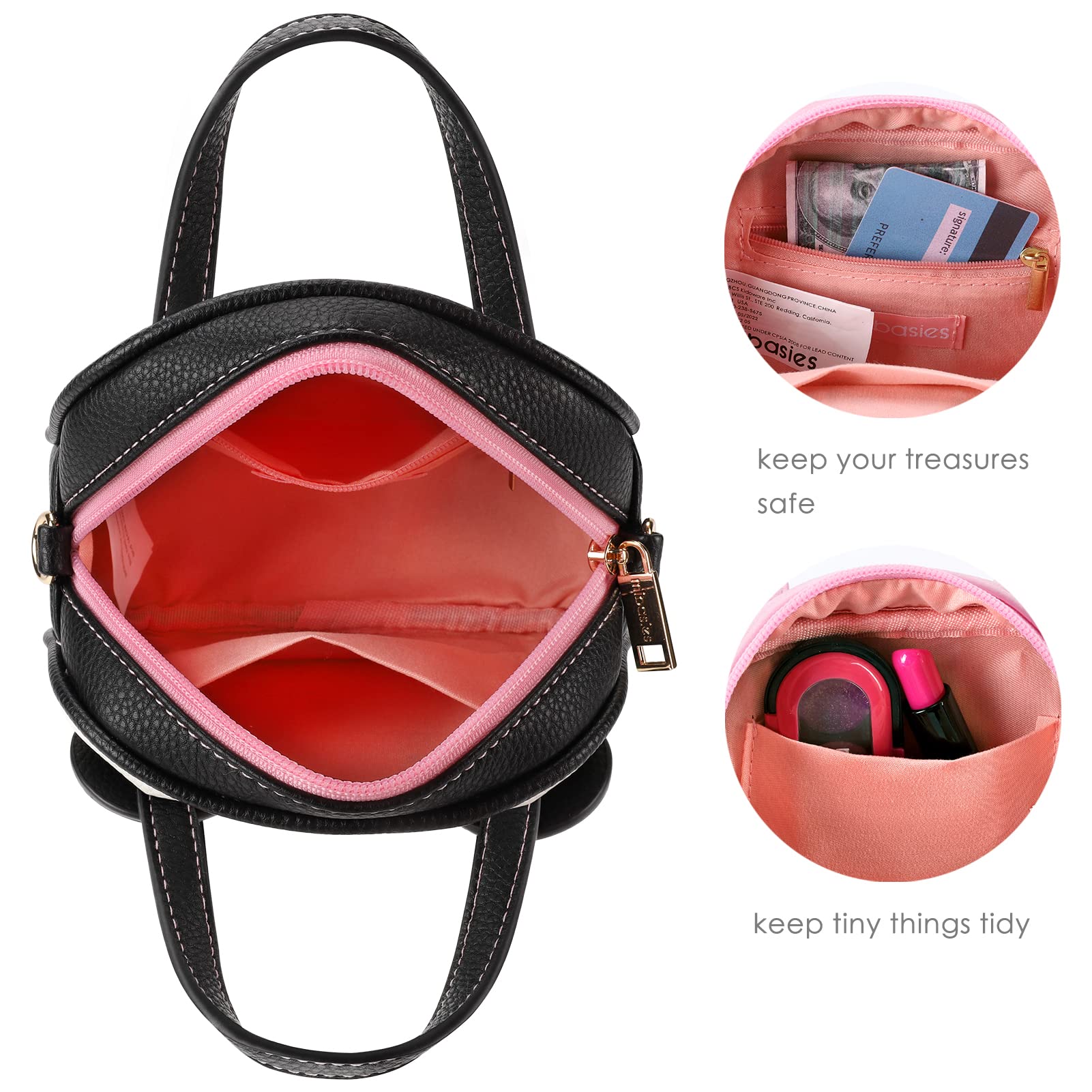 Mibasies Panda Purse for Little Girls - Cute Toddler Handbag for Kids Age 3-8 | Perfect for Dress-Up, Birthday Gifts & Pretend Play