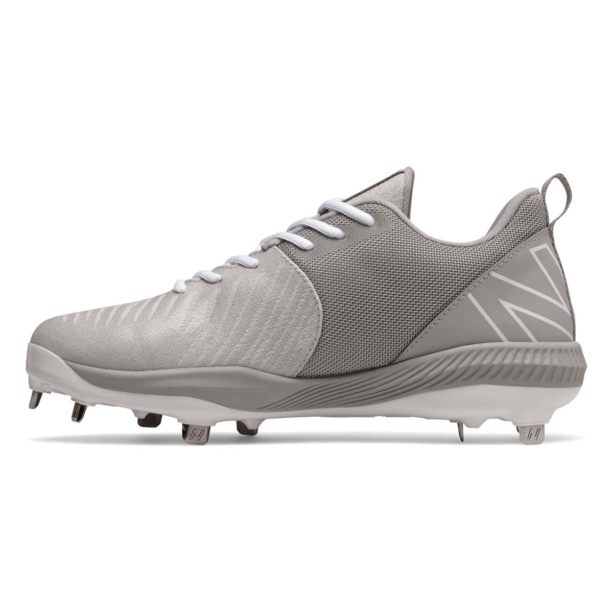 New Balance FuelCell 4040v6 Gray & White Low Metal Cleats for Men - Lightweight Soccer Cleats with Enhanced Traction for Artificial Turf & Firm Ground - Perfect for Training & Matches