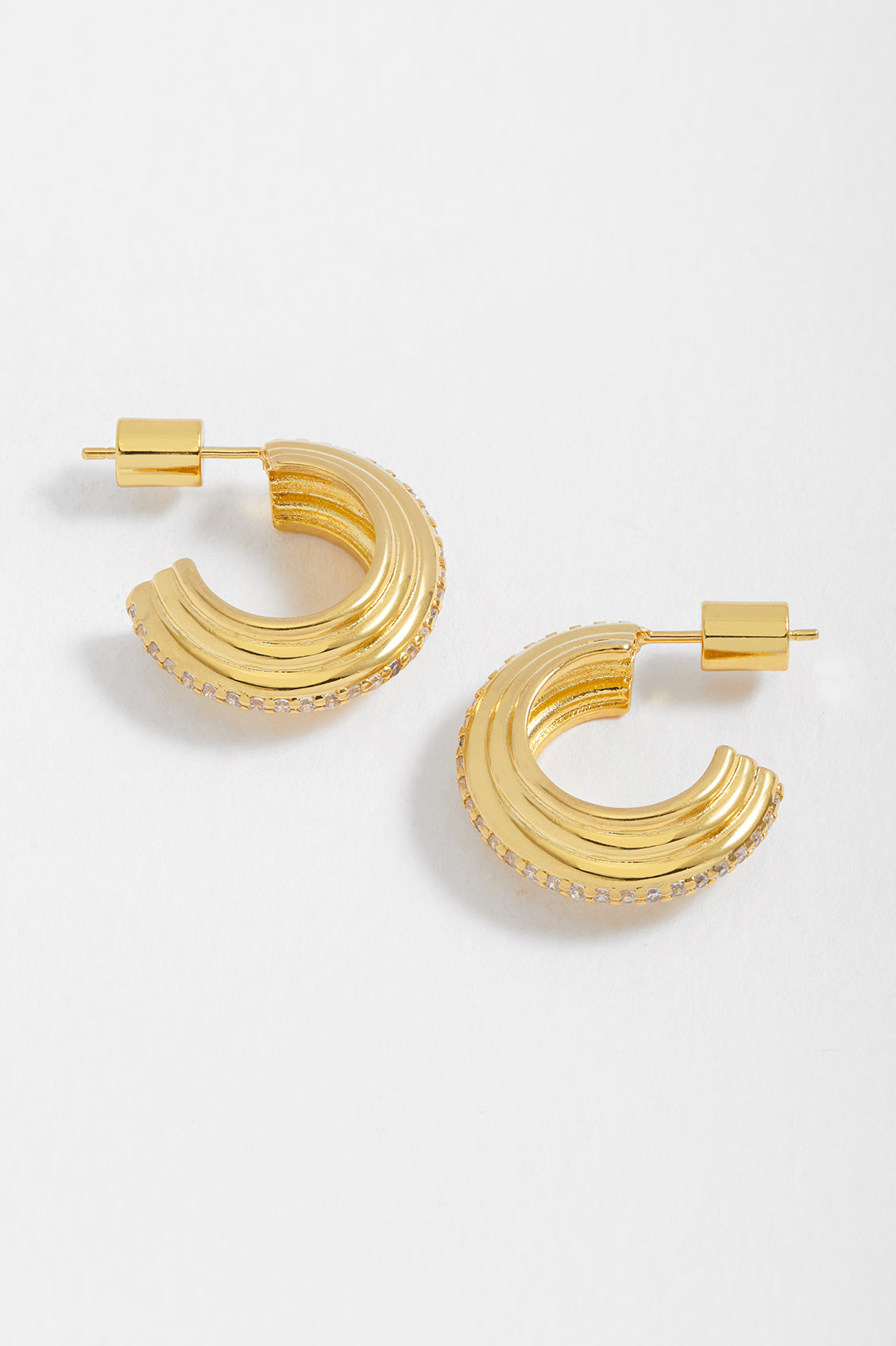 Stylish Ridged Maxi Hoop Earrings for Women - Trendy Gold/Silver Oversized Hoop Earrings - Perfect for Parties, Weddings & Everyday Wear