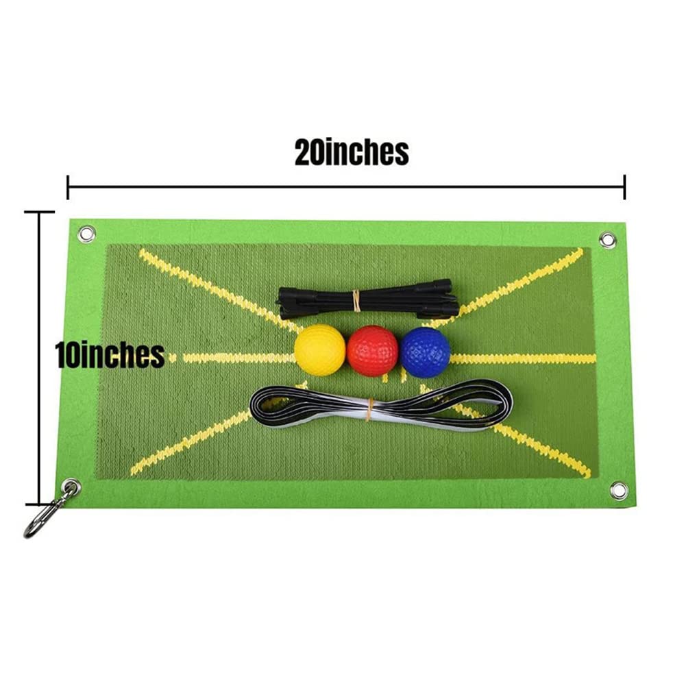 Premium Golf Practice Mat - Portable Golf Training Mat with Swing Analysis & Divot Action - Improve Swing Path & Posture for Indoor/Outdoor Golf Training