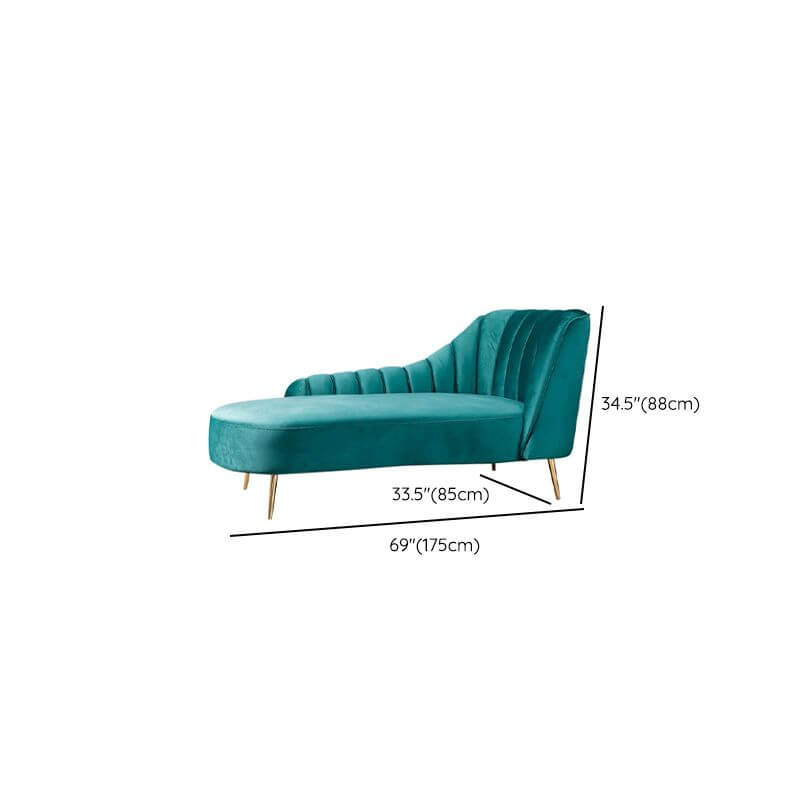 Art Deco Style Ergonomic Left/Right Hand Chaise Lounge - Lime Green for Bedroom - Perfect for Relaxing, Reading & Home Decor