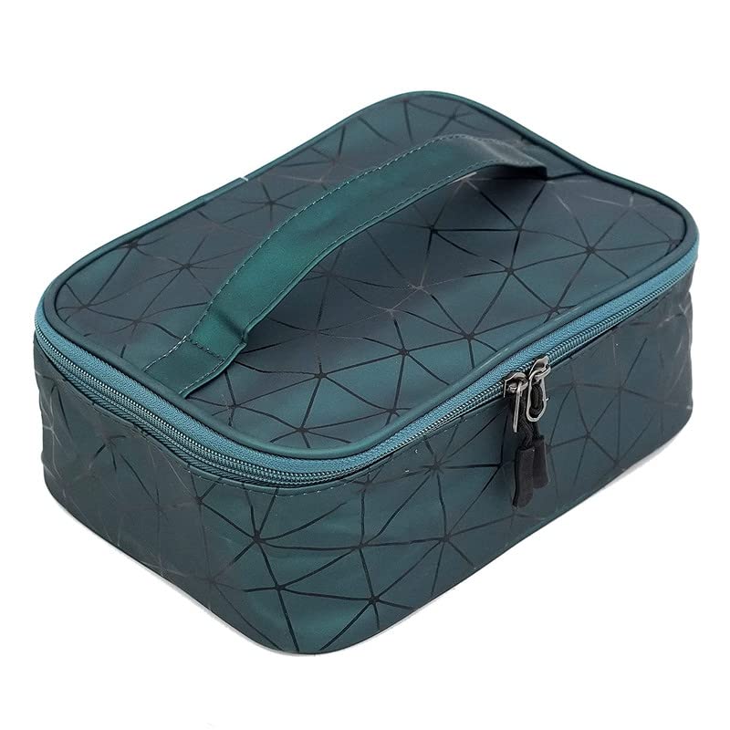 Waterproof Travel Makeup Bag for Women - Keetly Cosmetic Organizer Pouch | Vanity Bag for Girls & Women | Perfect for Travel, Gym & Daily Use (Grey)