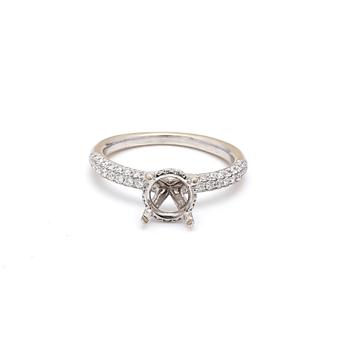 0.40 Carat Round Brilliant I SI1 Diamond Engagement Ring in 18K White Gold Semi Mount - Perfect for Proposals, Weddings & Anniversary Gifts