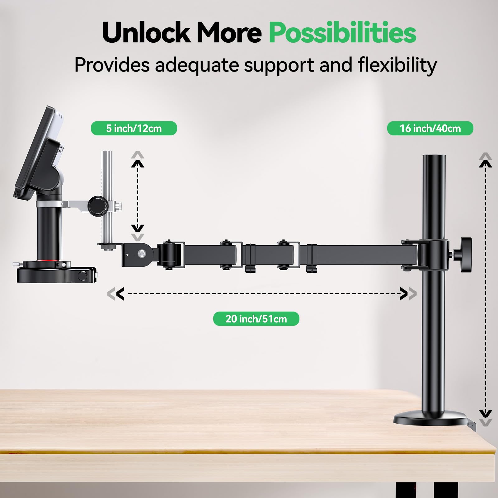 4K Auto-Focus Digital Microscope with Flexible Arm & Helping Hands Station - 8