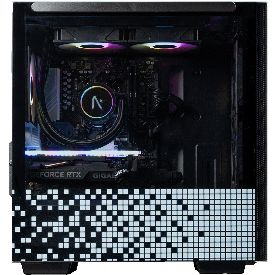 Aftershock Pixel Blue Gaming Desktop PC - AMD Ryzen 5 7500F Processor, NVIDIA RTX 4060 Graphics - High Performance Gaming Computer for Esports, Streaming & Content Creation