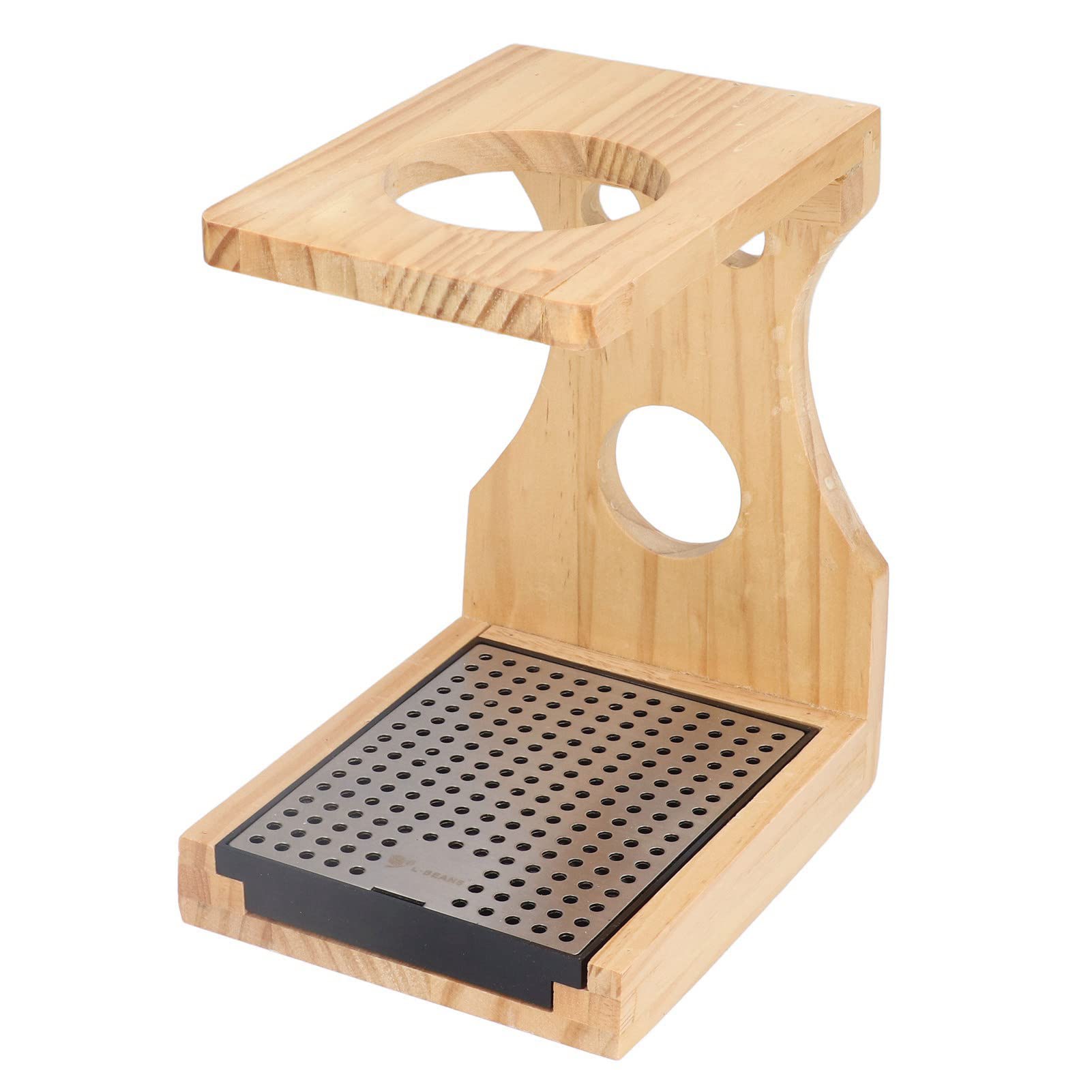 Premium Wooden Pour Over Coffee Stand with Stainless Steel Filter Tray - Compatible with Most Coffee Makers & Paper Filters - Perfect for Home Brewing, Office Use, and Specialty Coffee Shops