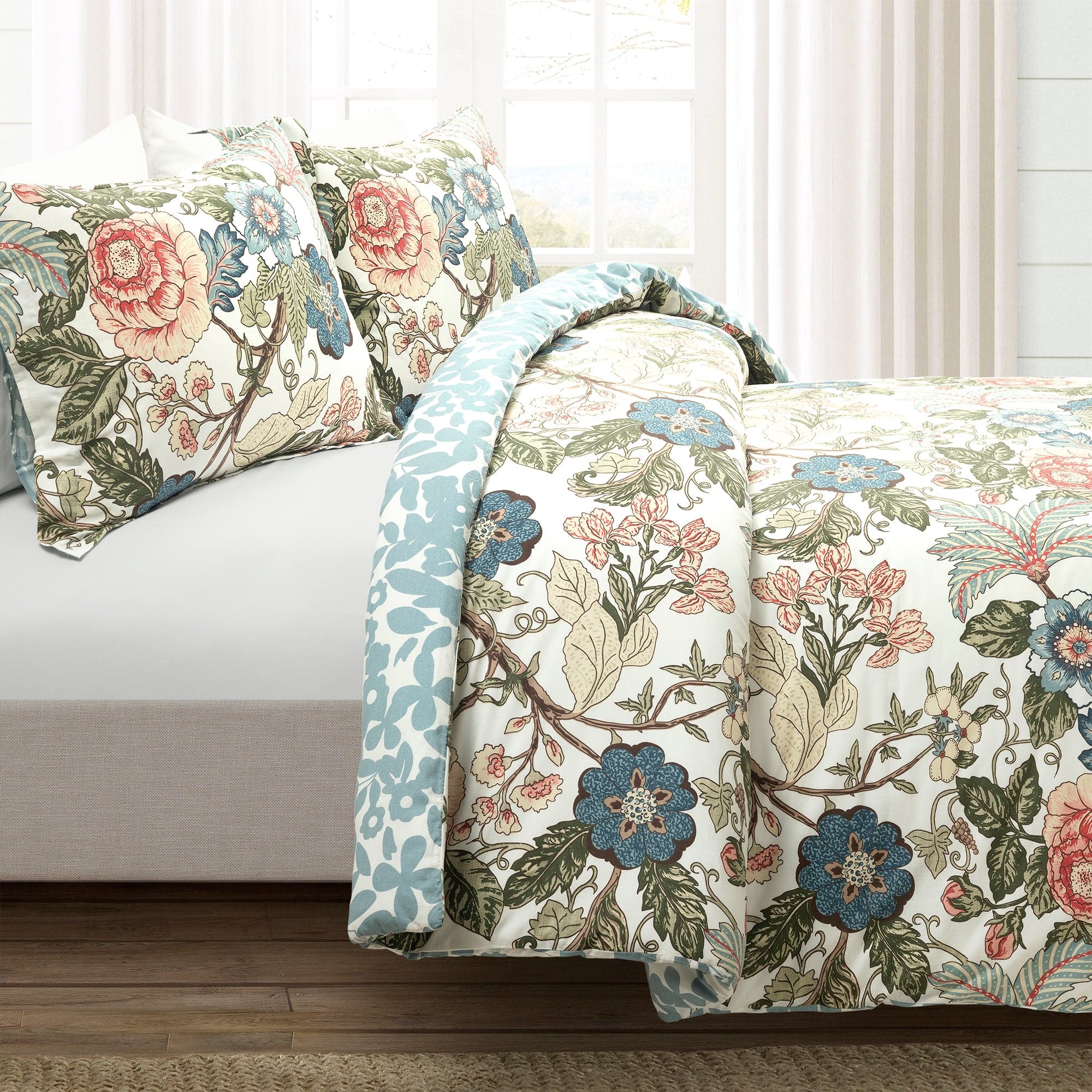 Sydney Reversible 100% Cotton Duvet Cover Set - Soft & Breathable Bedding for All Seasons - Perfect for Master Bedroom, Guest Room & Dorm Decor