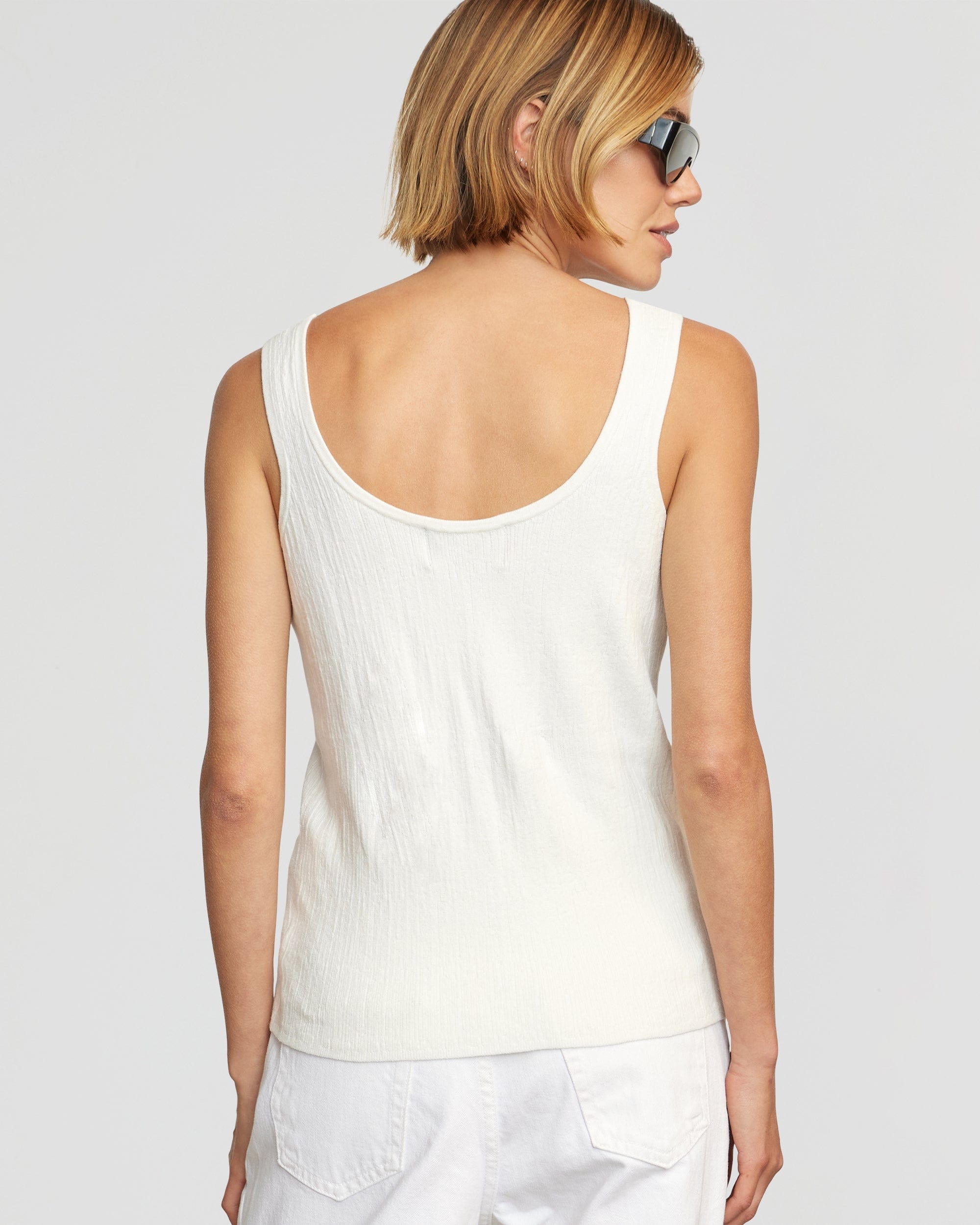 Aida Contour Sweater Tank for Women - Soft Ribbed Knit Slim Fit Cropped Top - Perfect for Layering, Casual Outfits & Date Nights