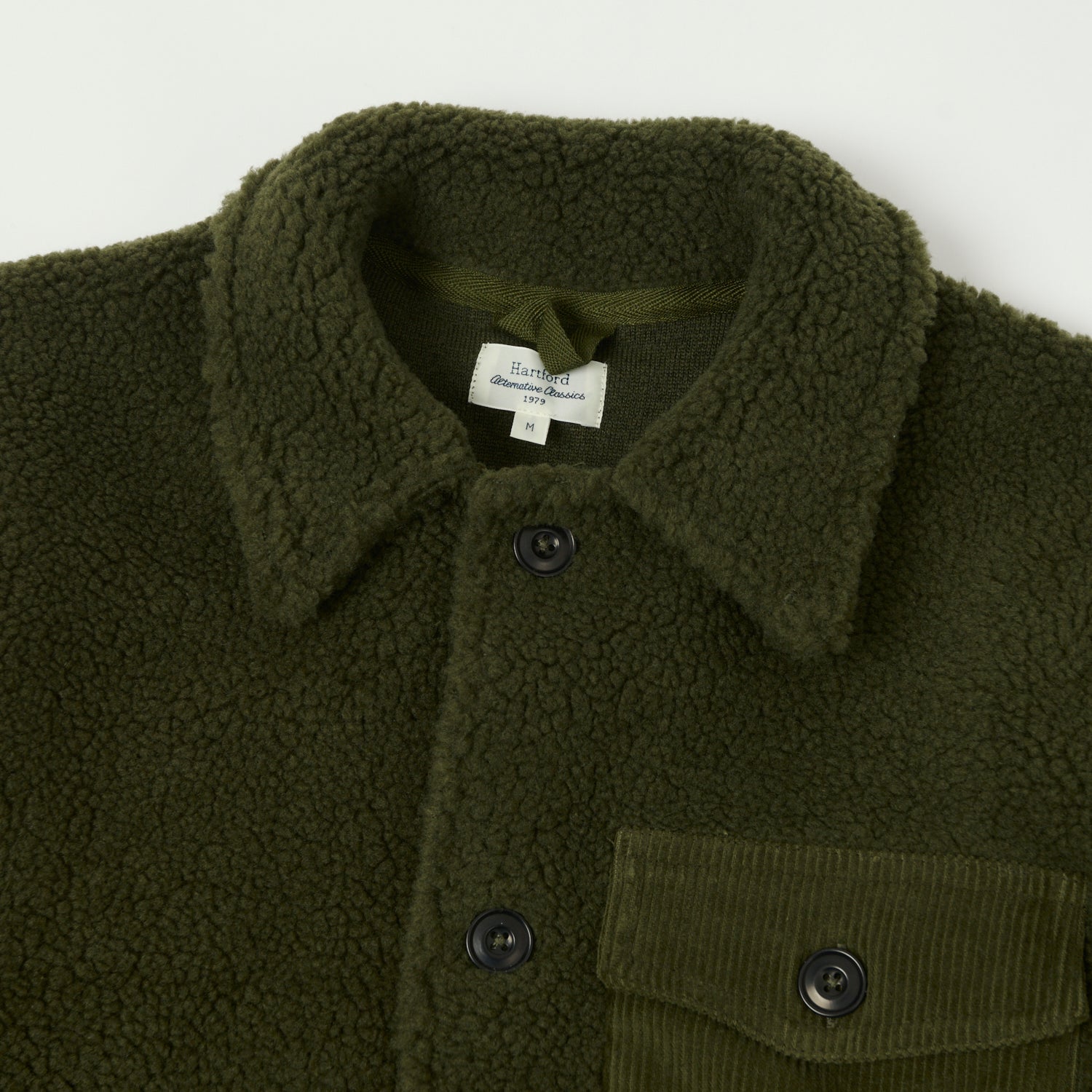 Hartford Sherpa Utility Fleece Jacket for Men - Warm Army Green Winter Coat for Outdoor Work & Camping