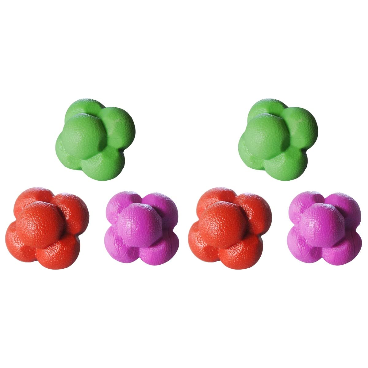 PRETYZOOM 6-Pack Hexagonal Reaction Balls - Durable Agility Training Balls for Speed, Reflex & Coordination - Perfect for Home Workouts, Gym Exercises & Sports Training