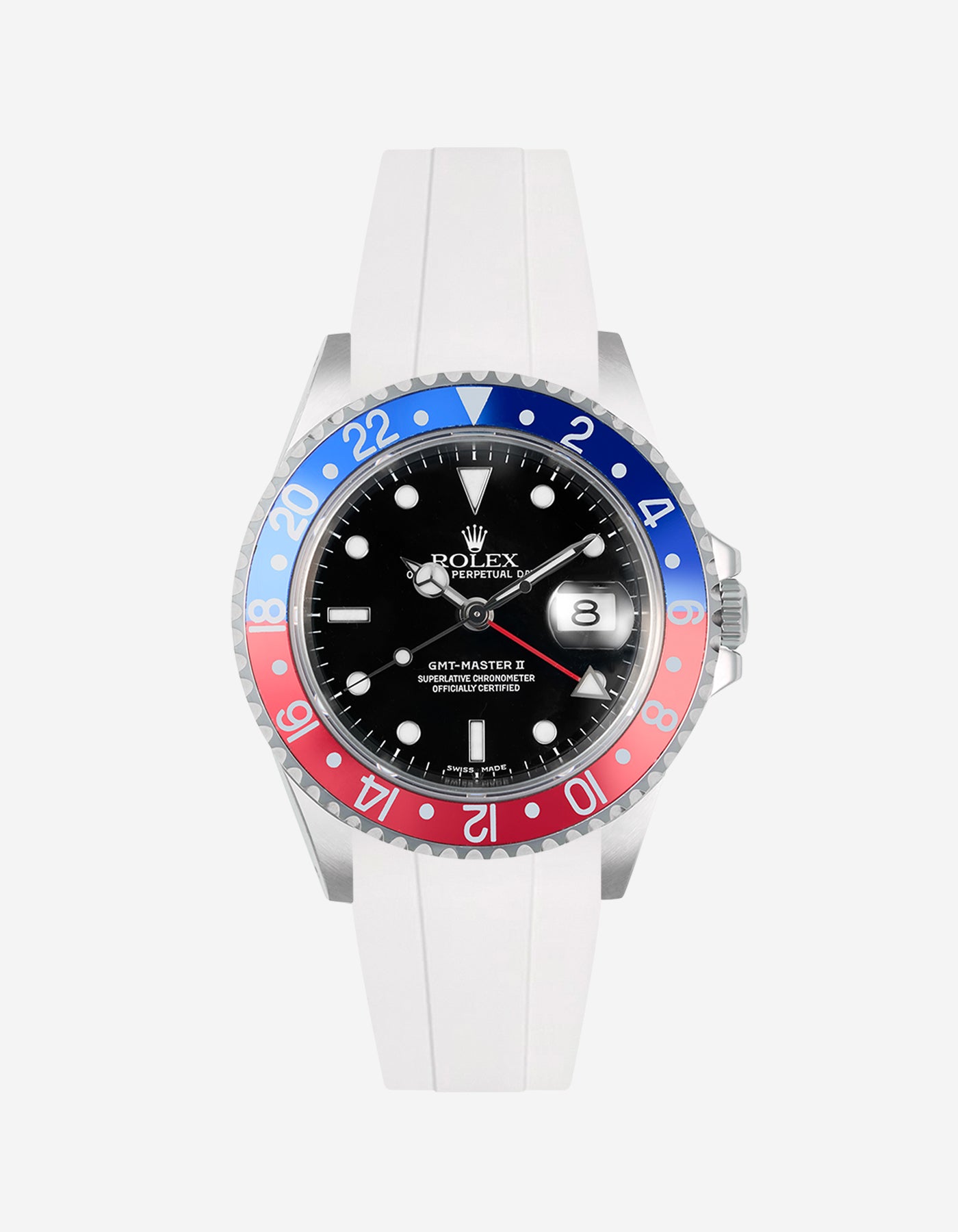 Premium FKM Rubber Watch Band for Rolex GMT-Master II 16710 Pepsi - Durable & Comfortable Replacement Strap for Diving, Swimming & Everyday Wear