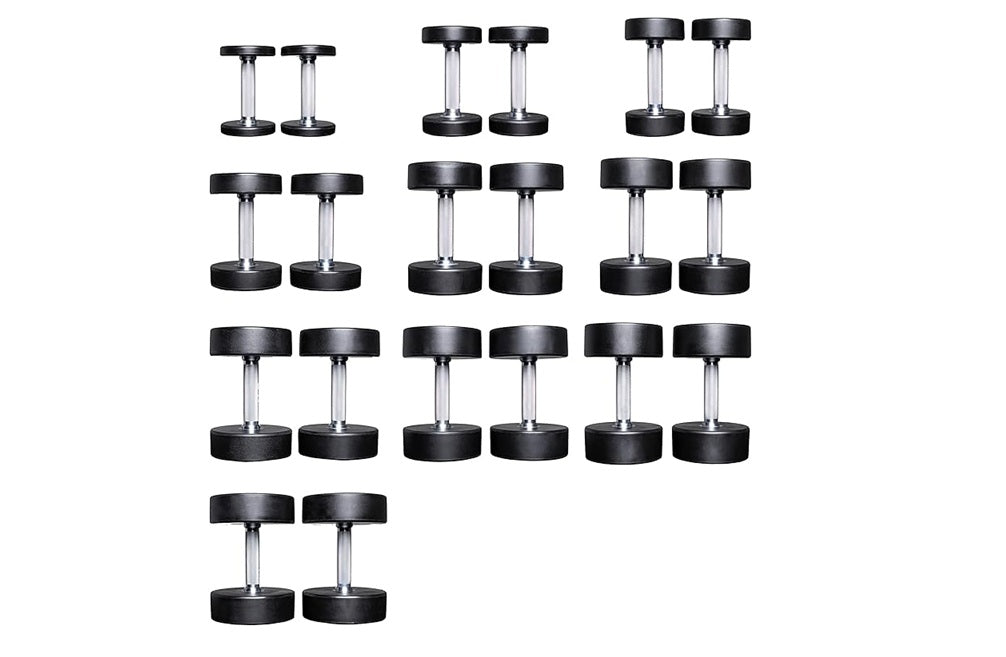 Warrior Elite Urethane Pro Style Dumbbells - Premium Home Gym Equipment for Strength Training & Weightlifting - Perfect for CrossFit, Bodybuilding & Home Workouts