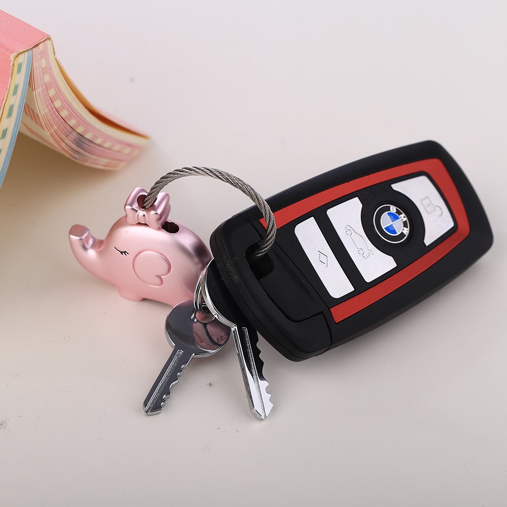 Personalized Cute Elephant Couples Keychains - Custom Engraved Keyring for Anniversary, Wedding & Birthday Gifts - Perfect for Couples, Best Friends & Romantic Occasions