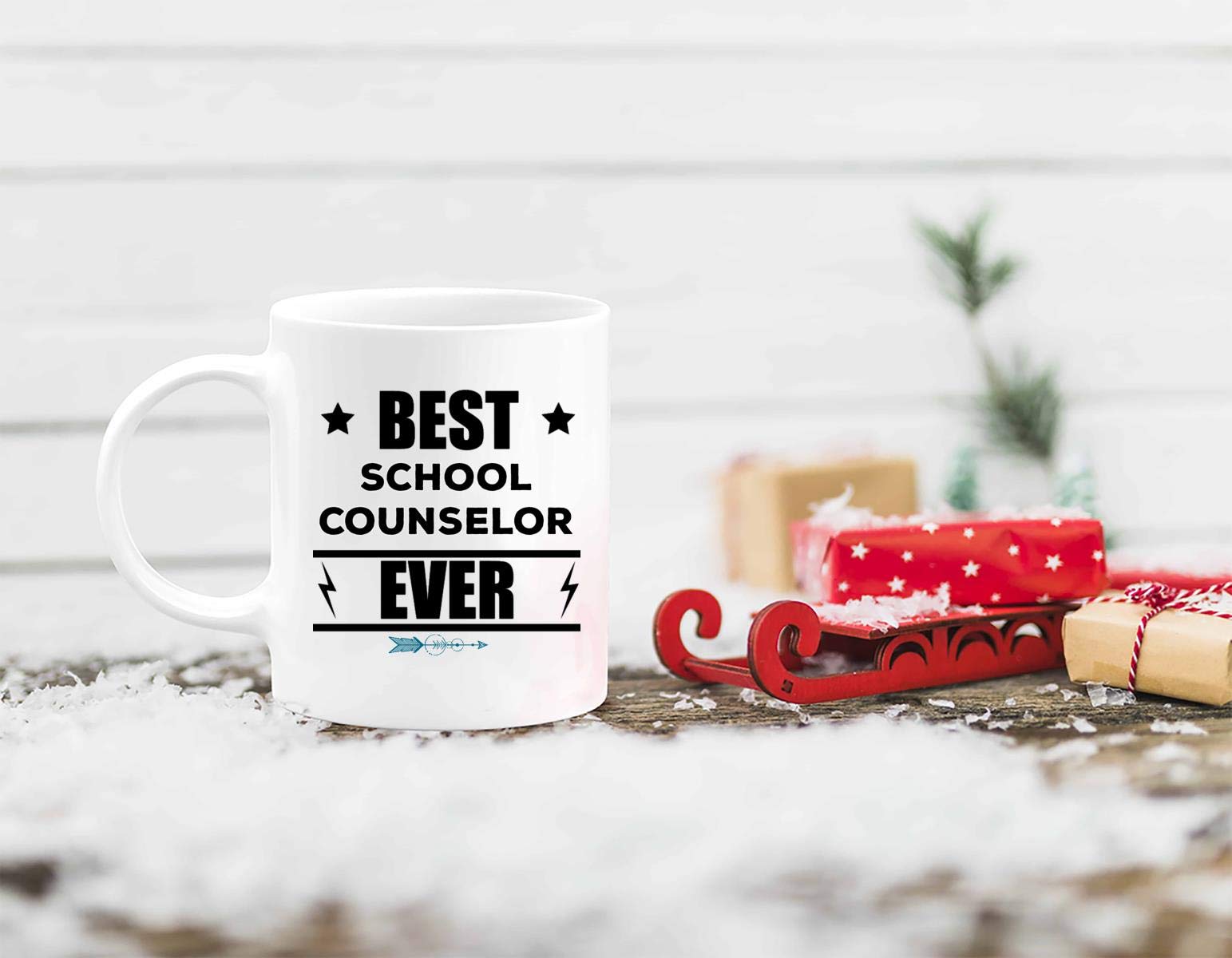 Best Greatest School Counselor Ever Mug - Inspirational Coffee Cup for Advisors, Mentors & Teachers - Perfect Gift for Men, Women & Coworkers - Ideal for Office, Classroom & Home Use