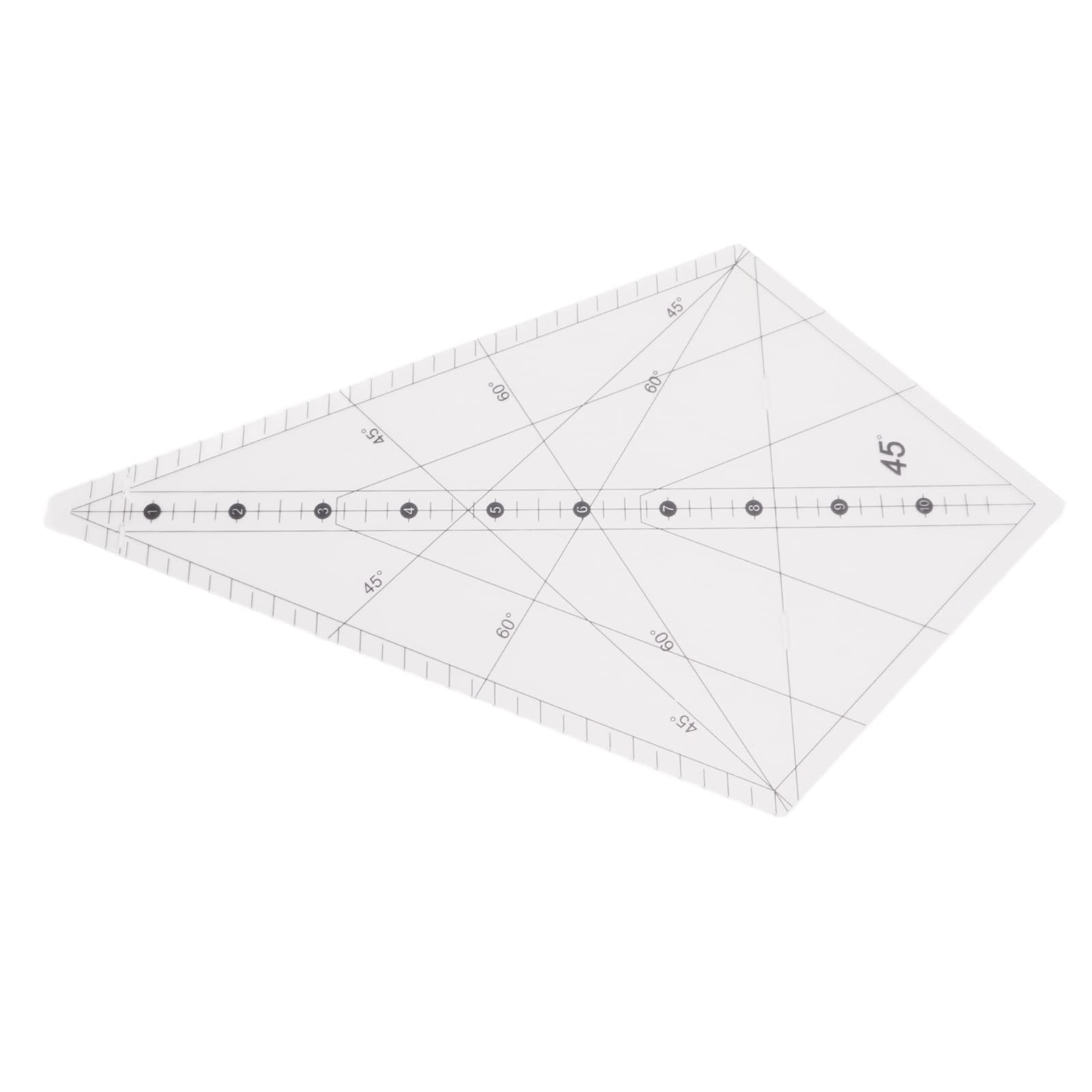 Shanrya Clear Quilting Ruler - High Precision 45° Sewing Tool for DIY & Crafting