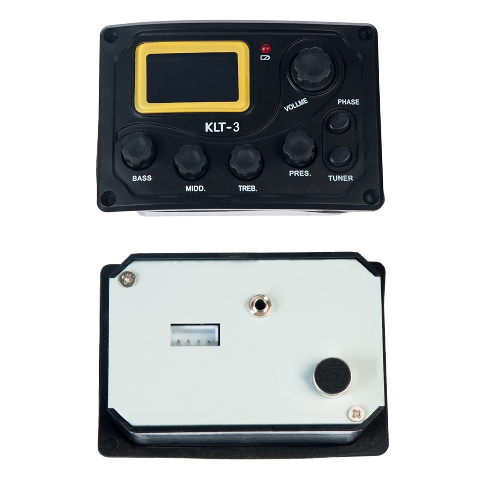 5-Band EQ Acoustic Guitar Pickup Preamp with LCD Tuner - Piezo Pickup & Equalizer for Enhanced Sound - Perfect for Live Performances & Studio Recording