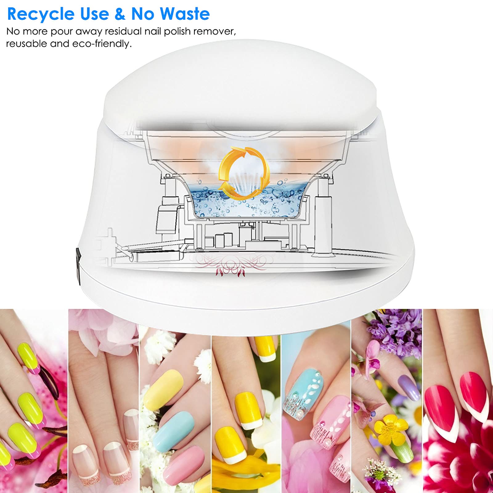 Electric Nail Polish Steam Remover Machine - Professional Nail Art Salon Tool for Fast & Gentle Polish Removal | Perfect for Home & Salon Use, Manicures & Pedicures