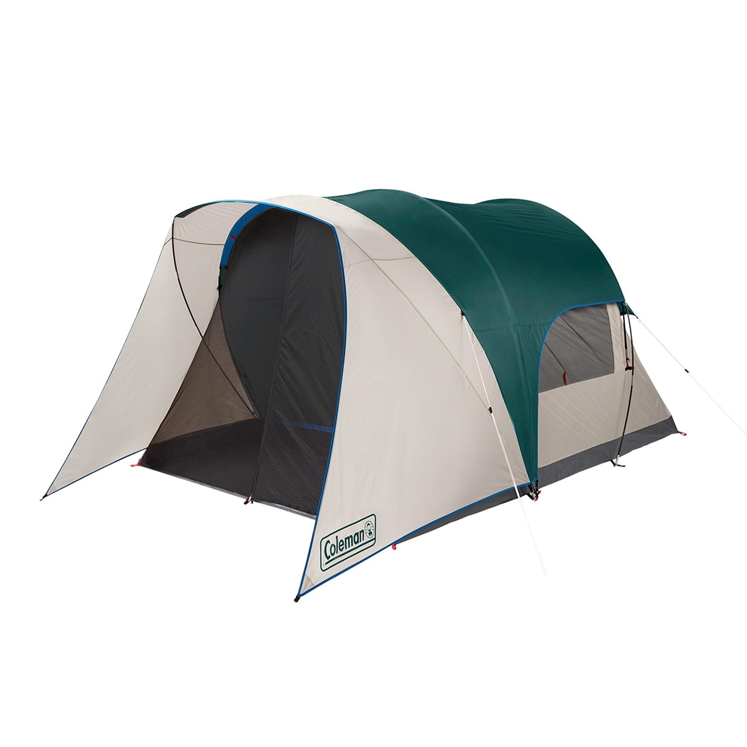 Coleman 4/6 Person Weatherproof Cabin Camping Tent with Screened Porch - Waterproof Family Tent with Rainfly, Carry Bag & Quick 10-Minute Setup - Perfect for Family Camping, Backpacking & Outdoor Adventures