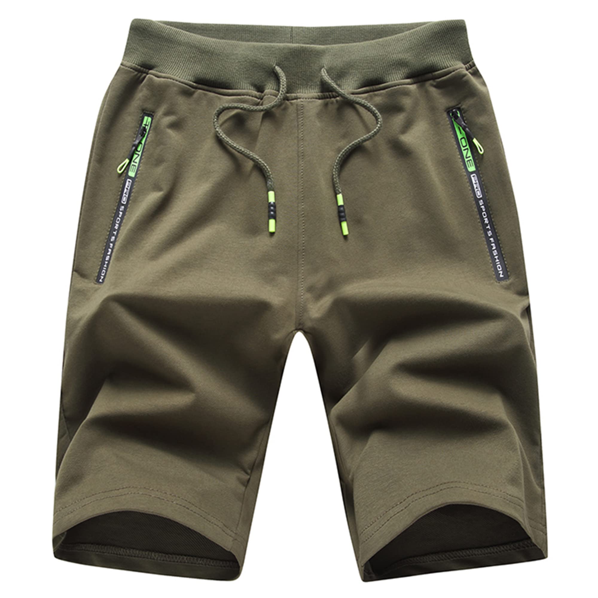 YuKaiChen Men's Workout Shorts - Elastic Waist Sweatpants with Zipper Pockets for Gym, Running & Casual Wear | Breathable Athletic Training Shorts