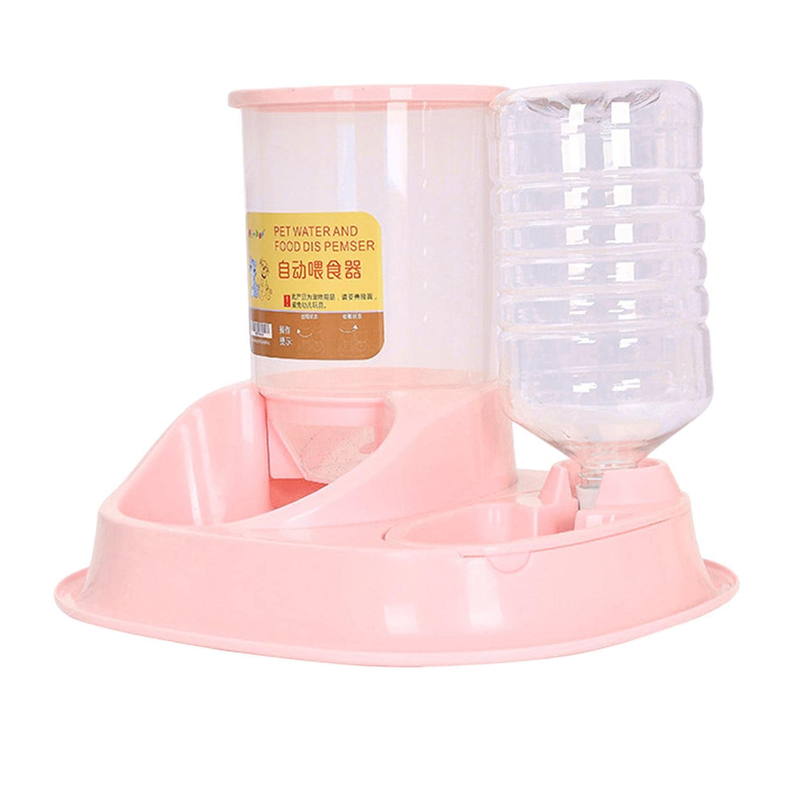 Lyla Automatic PET Water Dispenser for Cats, Dogs, and Puppies - Pink Pet Food & Water Feeder for Home, Office, and Travel Use