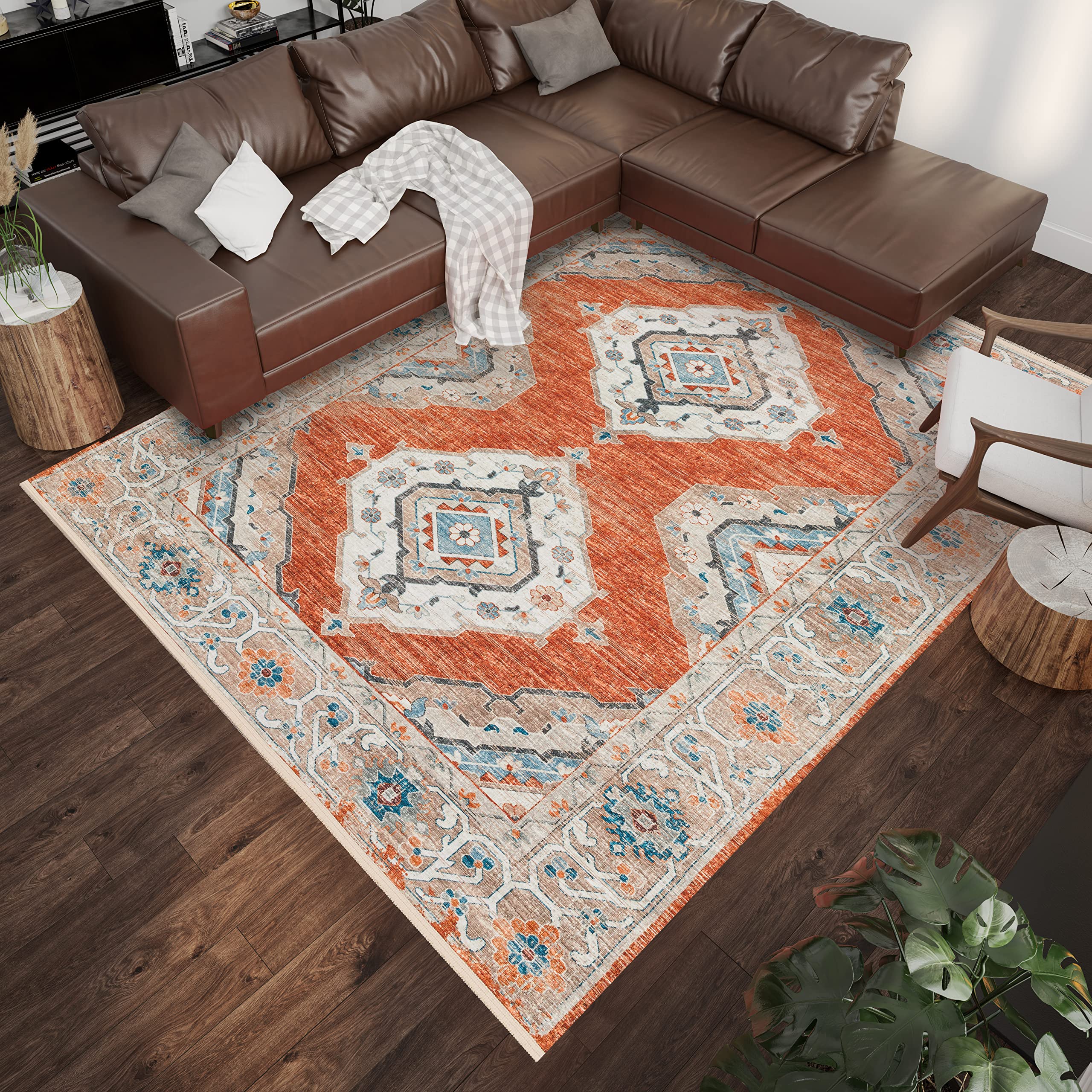 Addison Rugs Sterling AST31 Clay 3' x 5' Area Rug - Soft & Durable Indoor Floor Mat for Living Room, Bedroom, Dining Room | Perfect for Home Decor & Cozy Spaces