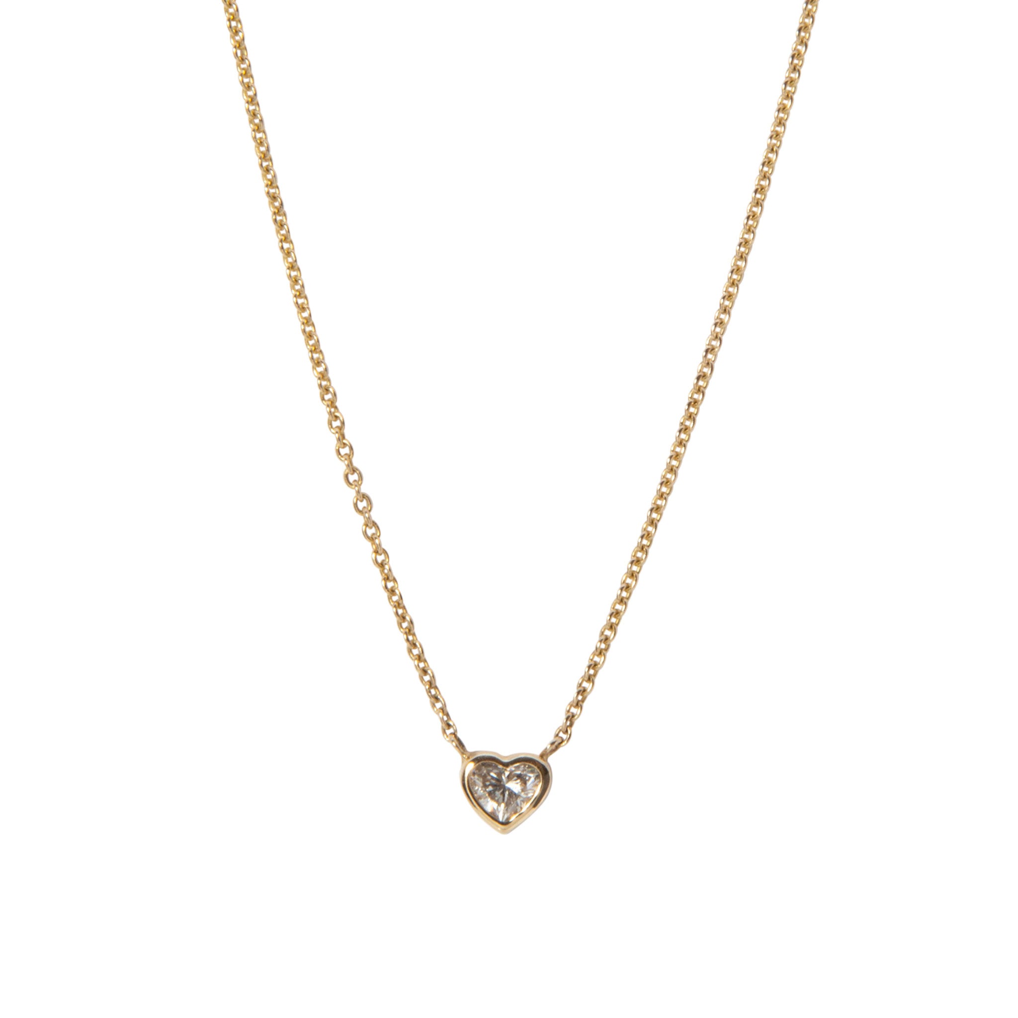 14K Yellow Gold Diamond Heart Pendant Necklace for Women - Perfect for Valentine's Day Gifts, Anniversaries & Romantic Occasions