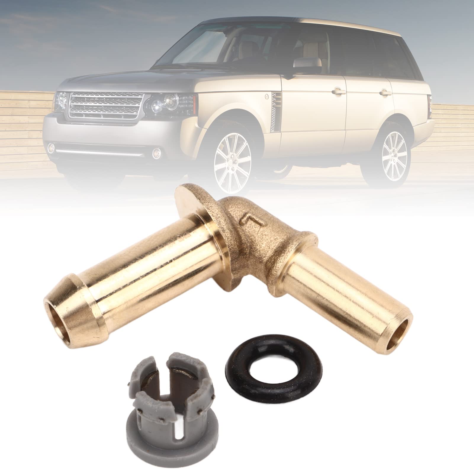 High-Quality Car Thermostat Outlet Hose Connector LR049990 - Durable Compact Water Outlet Hose for Vehicle Cooling System - Perfect for Engine Repair & Maintenance