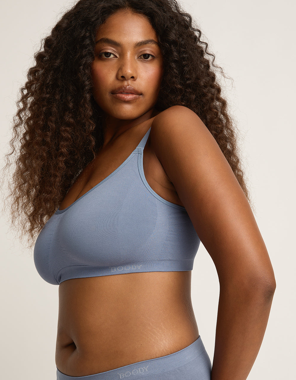 Wireless Full Bust Bra for Women - Comfortable Support & Lift - Dusty Blue - Perfect for Everyday Wear, Yoga & Lounge