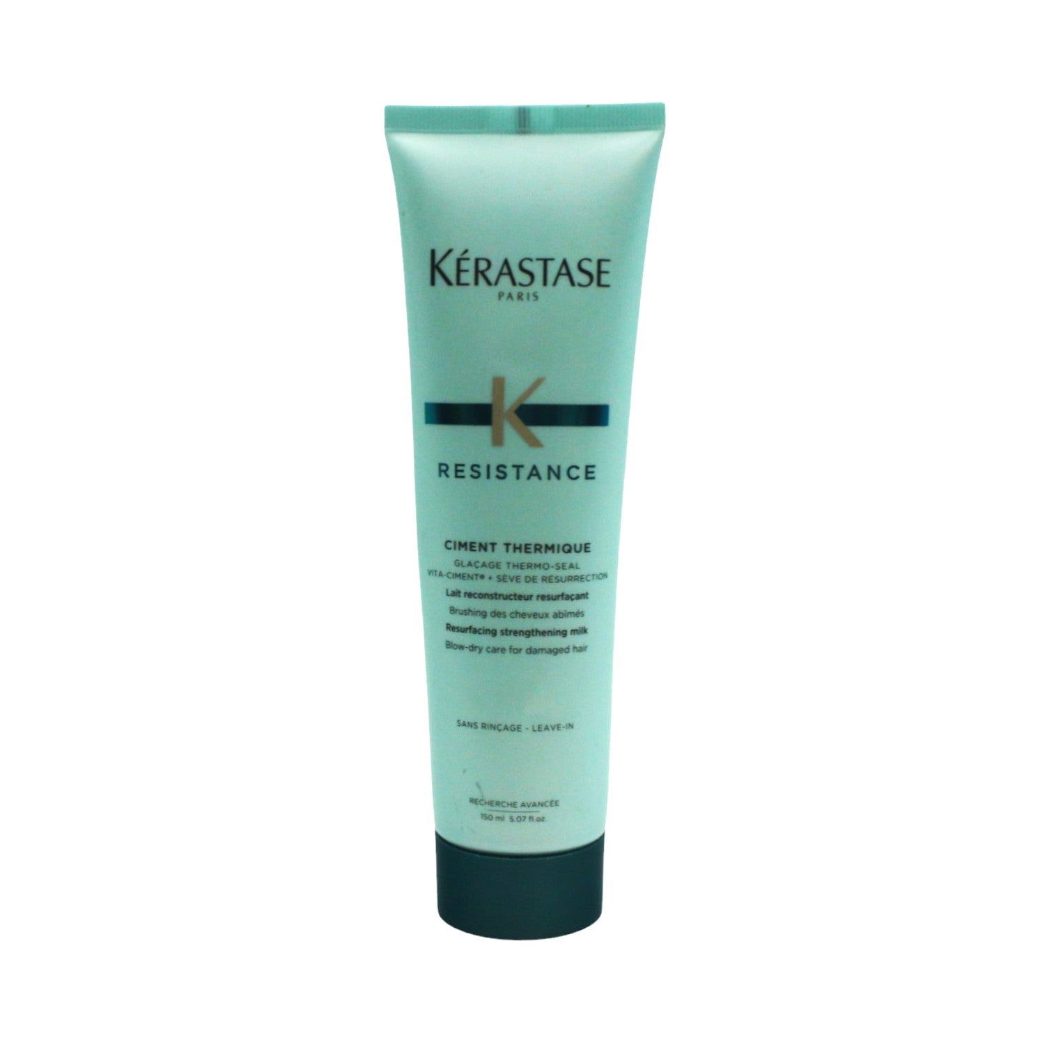 Kerastase Resistance Ciment Thermique Resurfacing Strengthening Milk 5.07 oz - Heat Protectant & Repair Treatment for Damaged Hair - Salon-Quality Hair Care at Home