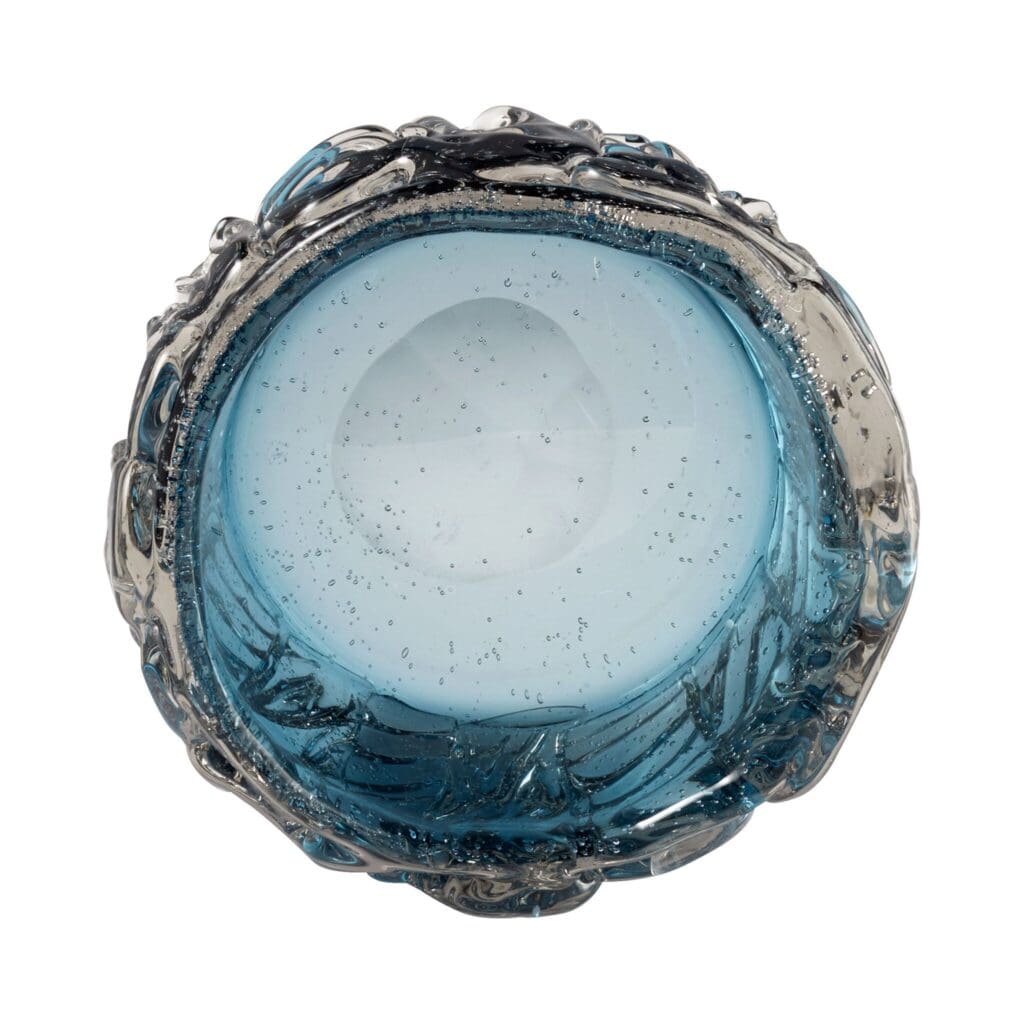 Cyan Design 11484 Small Blue Thorough Vase - Elegant Home Decor for Living Room, Dining Table & Wedding Centerpieces