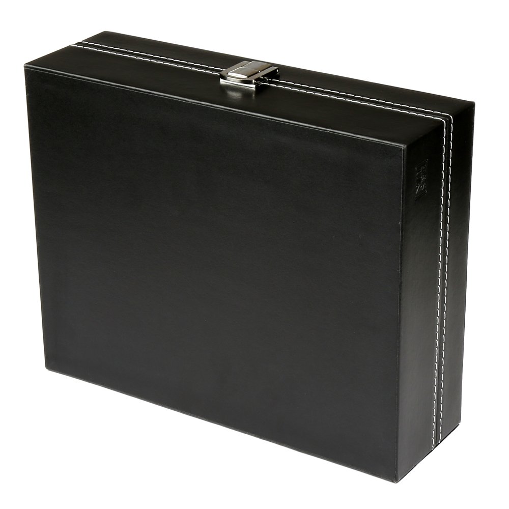 Premium Black Faux Leather Watch Box Organizer for Men & Women - Velvet Lined Display Case Holds 10 Watches - Perfect for Travel, Gift & Jewelry Storage